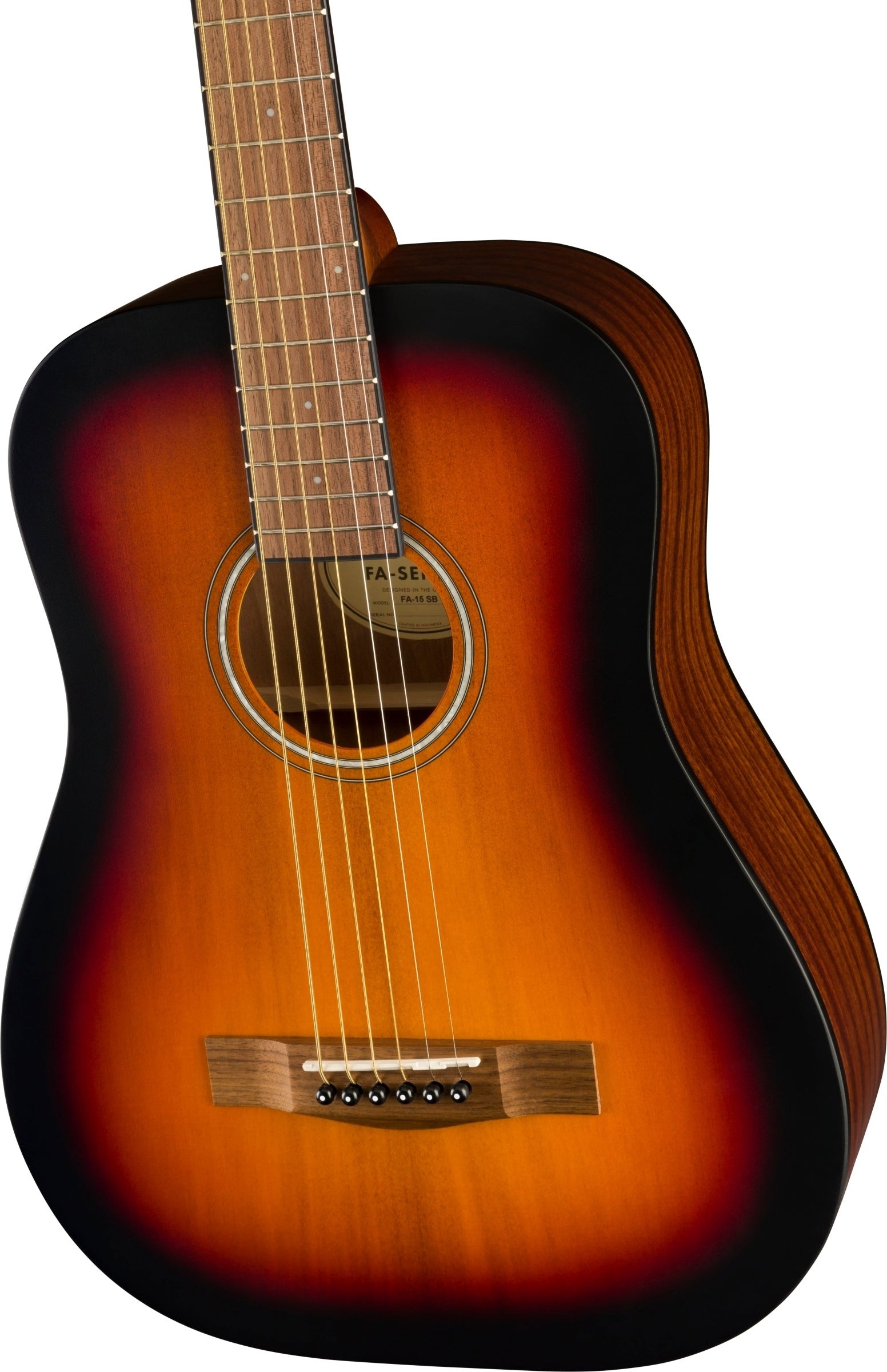 GUITARRA ACUSTICA FENDER FA-15 3/4 SUNBURTS MOD0971170103 CON FORRO