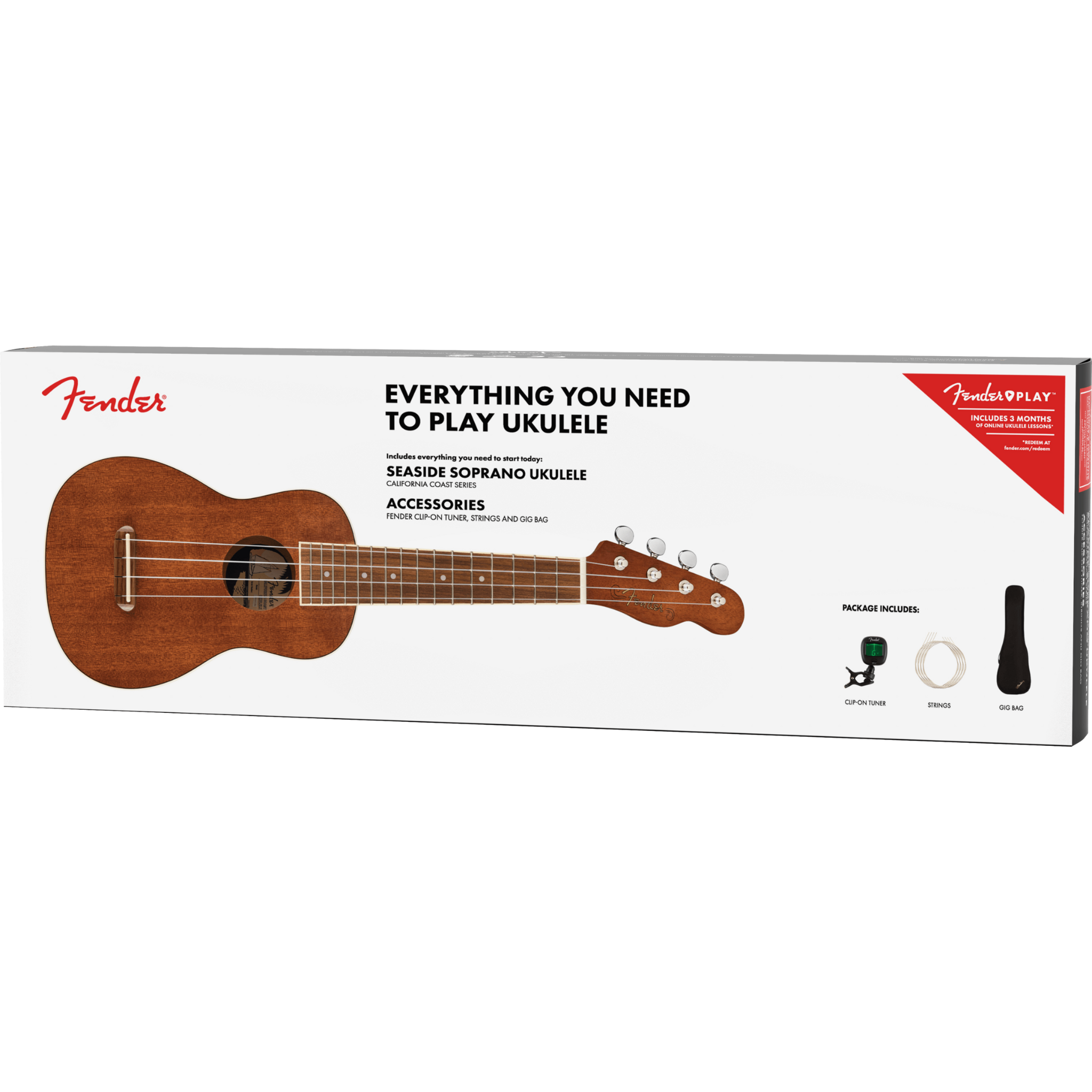 COMBO UKELELE ACUSTICO FENDER SEASIDE SOPRANO NATURAL MOD0971610022