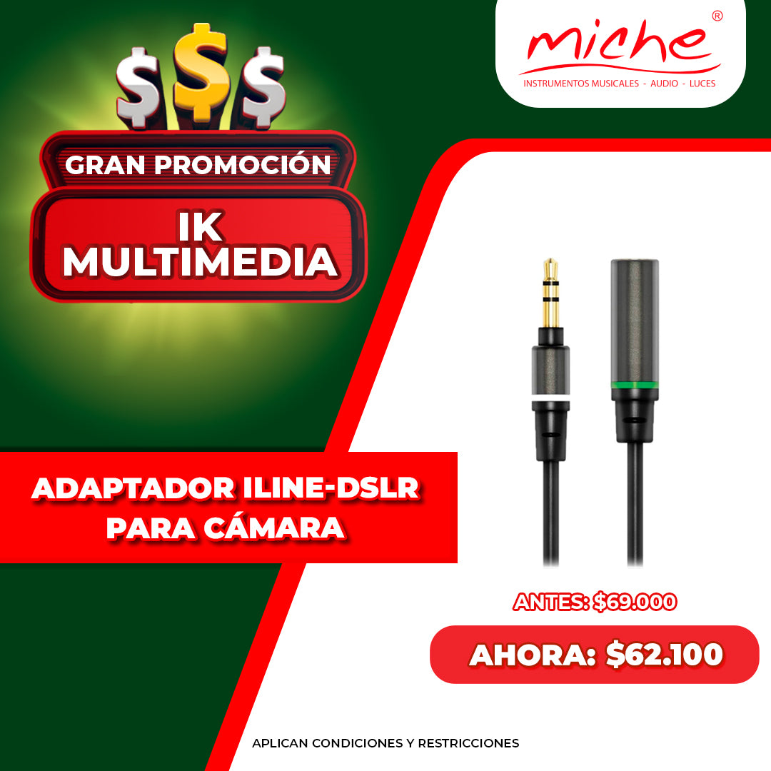 ADAPTADOR ILINE-DSLR PROMO DIAS IK
