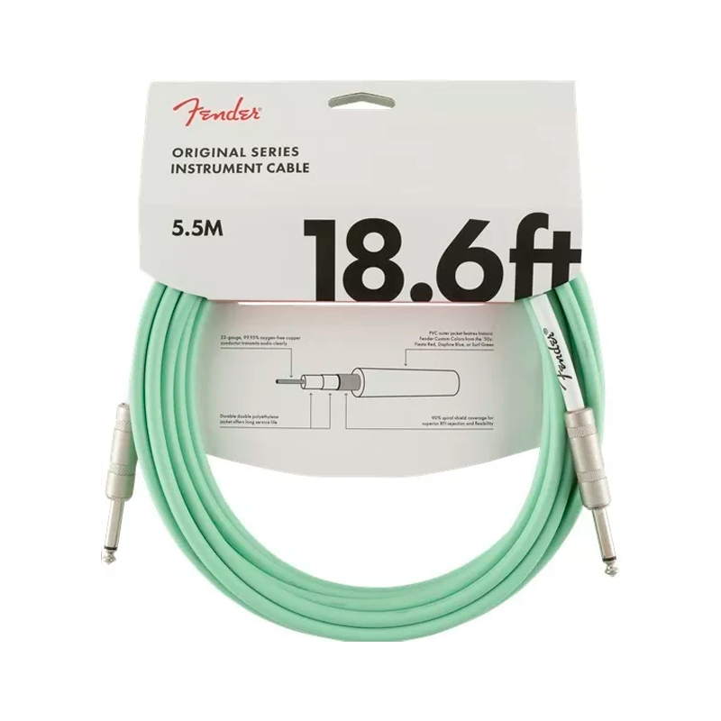CABLE LINEA FENDER ORIGINAL 5.5 MTS VERDE MOD0990520058