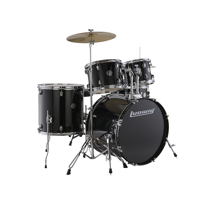 BATERÍA LUDWIG ACCENT 5 PIEZAS NEGRA