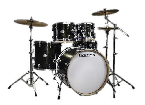 BATERÍA LUDWIG ELEMENT 5 PIEZAS NEGRA