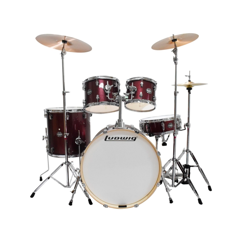 BATERÍA LUDWIG ELEMENT 5 PIEZAS VINO PLATILLO 14" 16" 18" LCF52G025DIR
