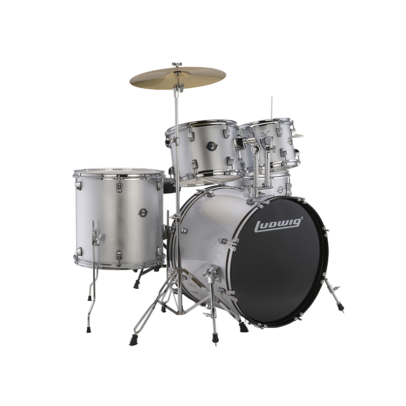 BATERÍA LUDWIG ACCENT 5 PIEZAS PLATEADA