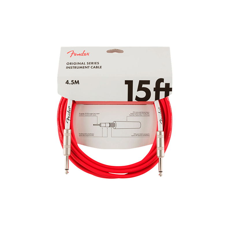 CABLE LINEA FENDER ORIGINAL 4.5 MTS ROJO MOD0990515010