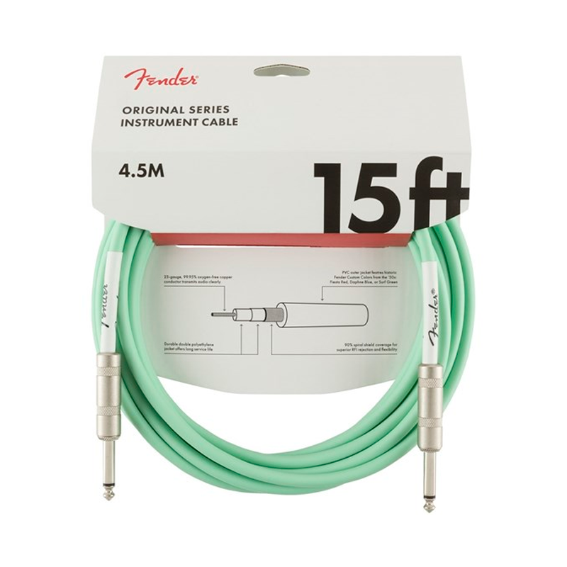 CABLE LINEA FENDER ORIGINAL 4.5 MTS VERDE MOD0990515058