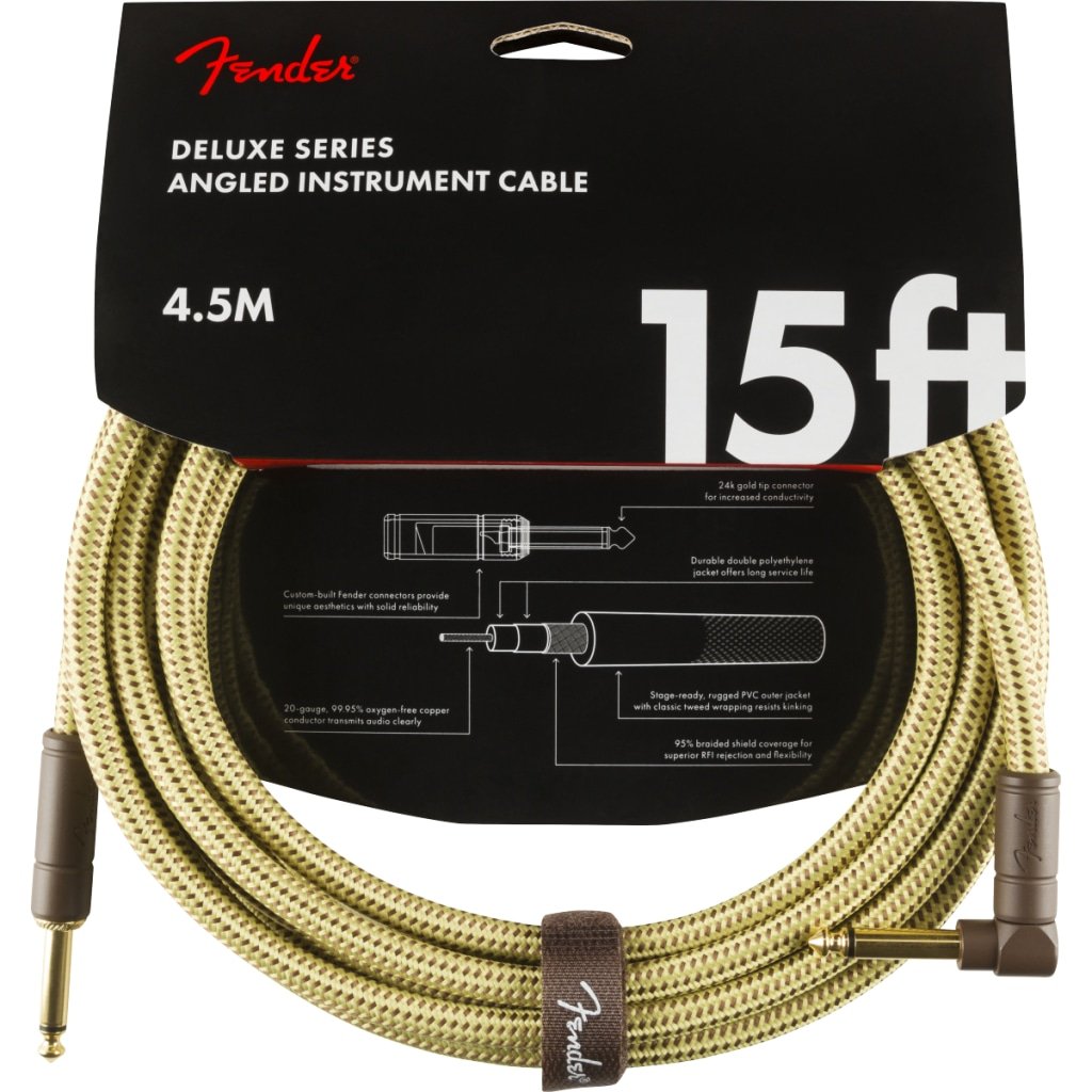 CABLE LINEA FENDER DELUXE 4.5 MTS VERDE MOD0990820084