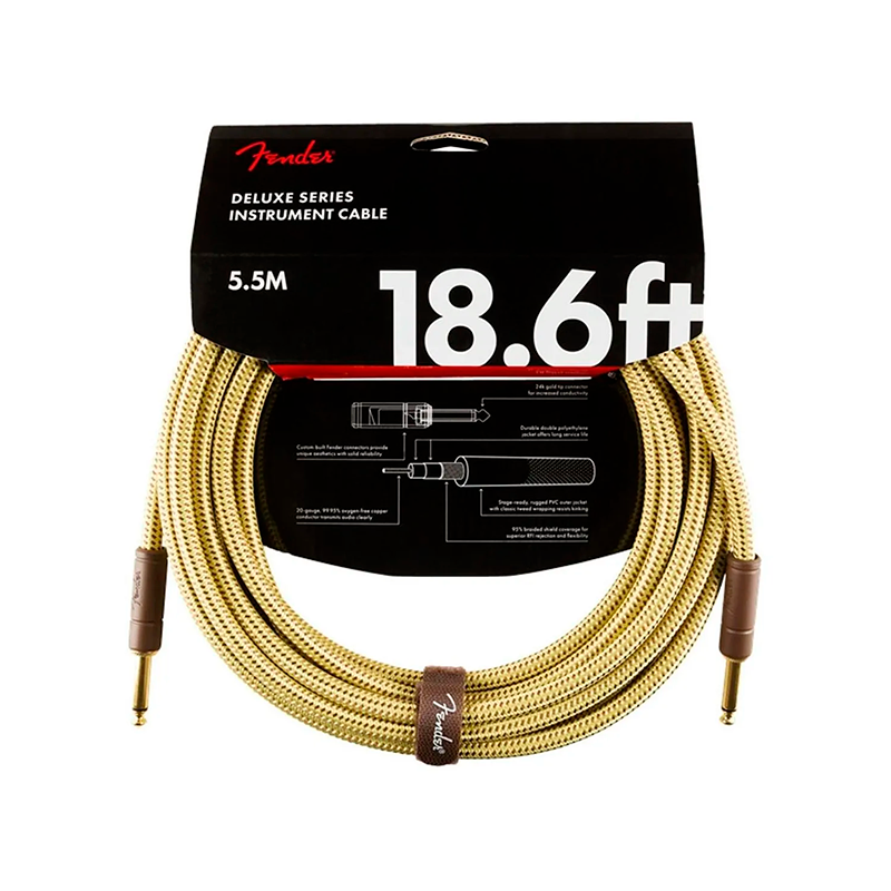 CABLE LINEA FENDER DELUXE 5.5MT GUIT ORO