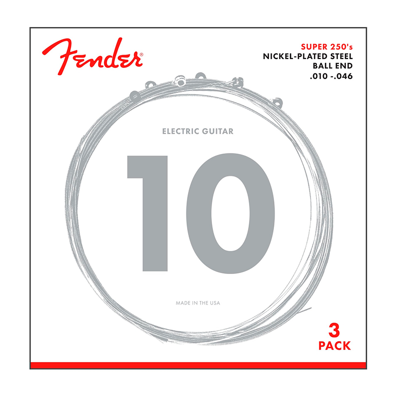 CUERDAS FENDER 250R 10-46 3 PAQUETES