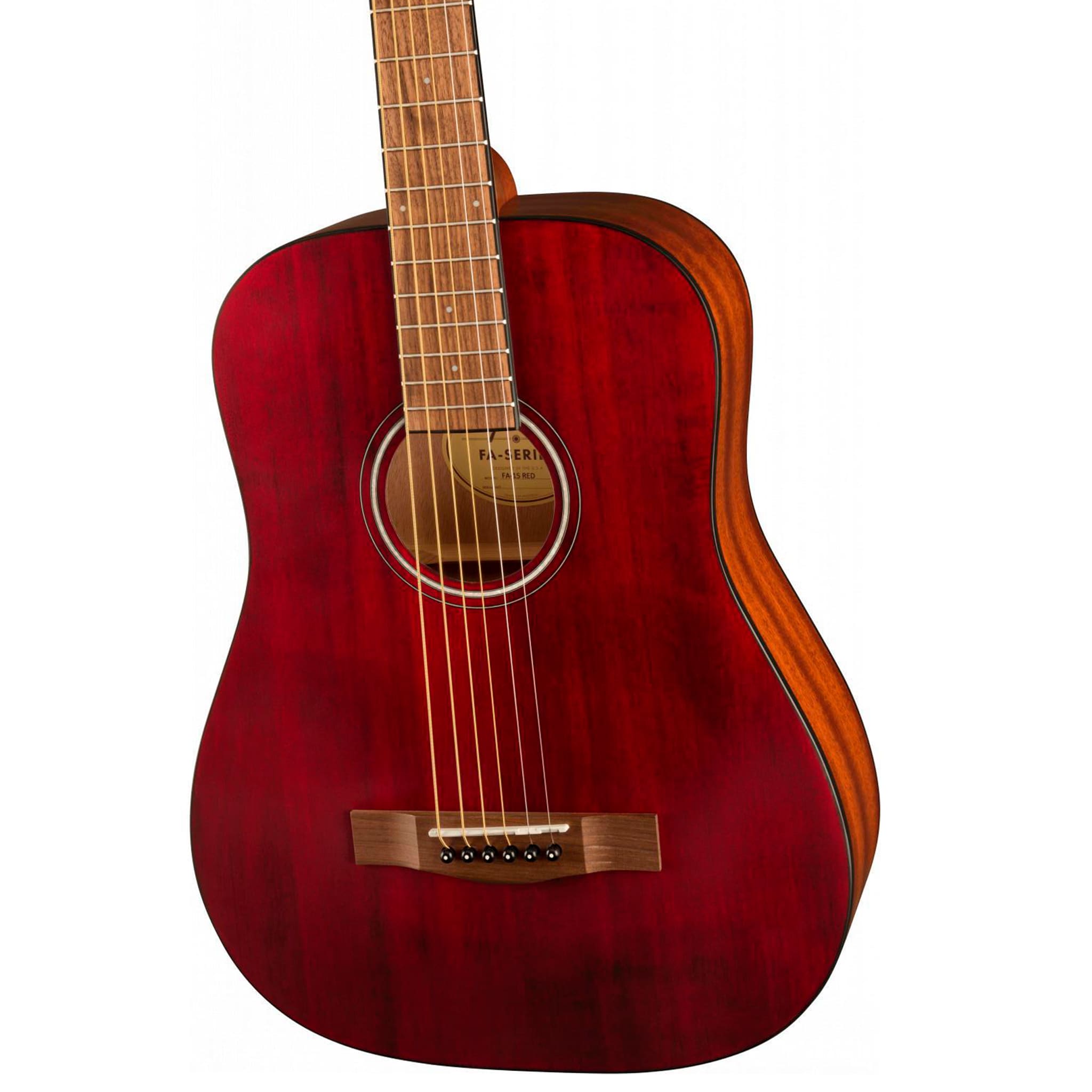 GUITARRA ACUSTICA FENDER FA-15N 3/4 ROJA