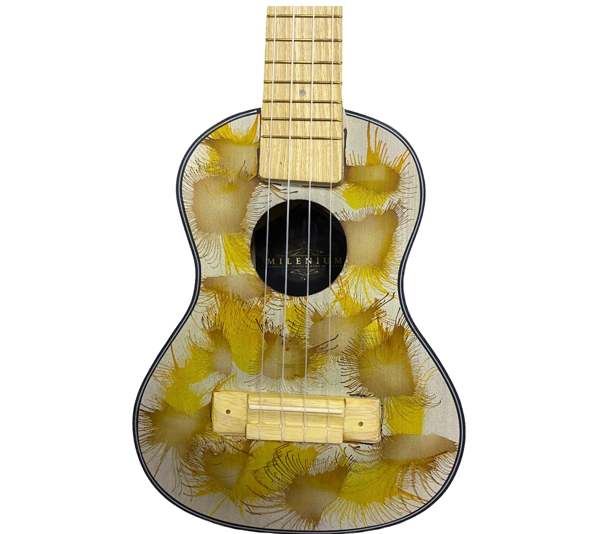 UKELELE MILENIUM CONCIERTO 24" NEGRO ESTAMPADO