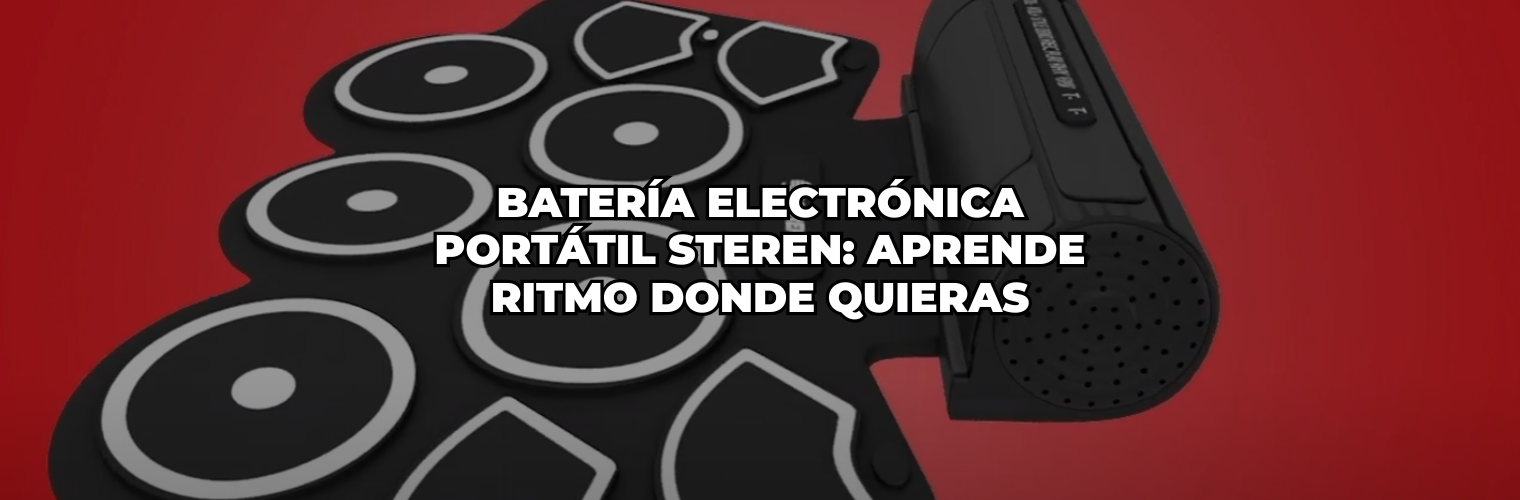 Batería Electrónica Portátil Steren Aprende ritmo donde quieras