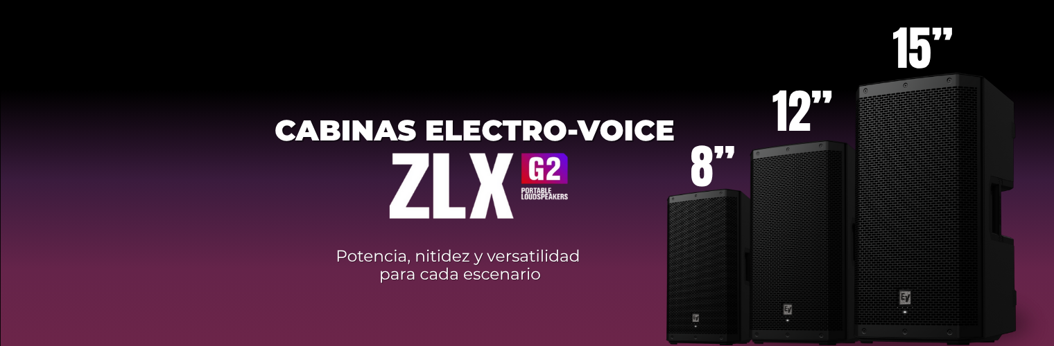 Cabinas Electro-Voice ZLX G2 Potencia, nitidez y versatilidad para cada escenario