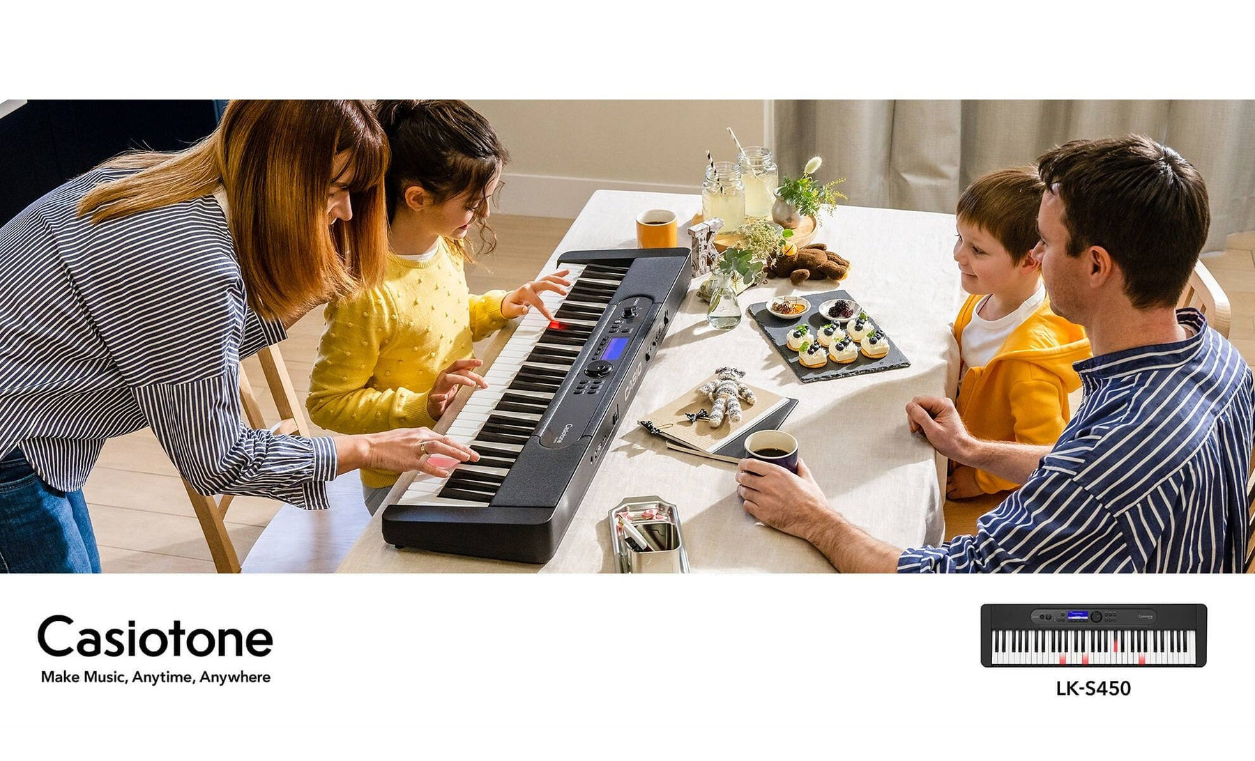 Casio LK-S450, un teclado que combina aprendizaje, tecnología y versatilidad