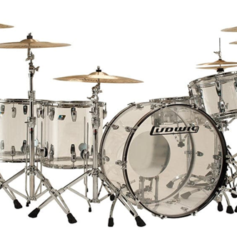 Ludwig Vistalite Clear, la batería que combina potencia, presencia y estilo