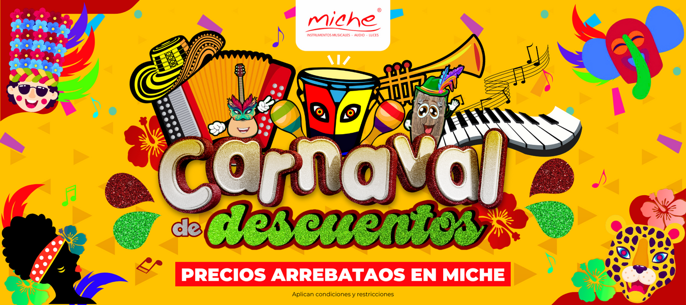 Carnaval de descuentos en instrumentos musicales 2025