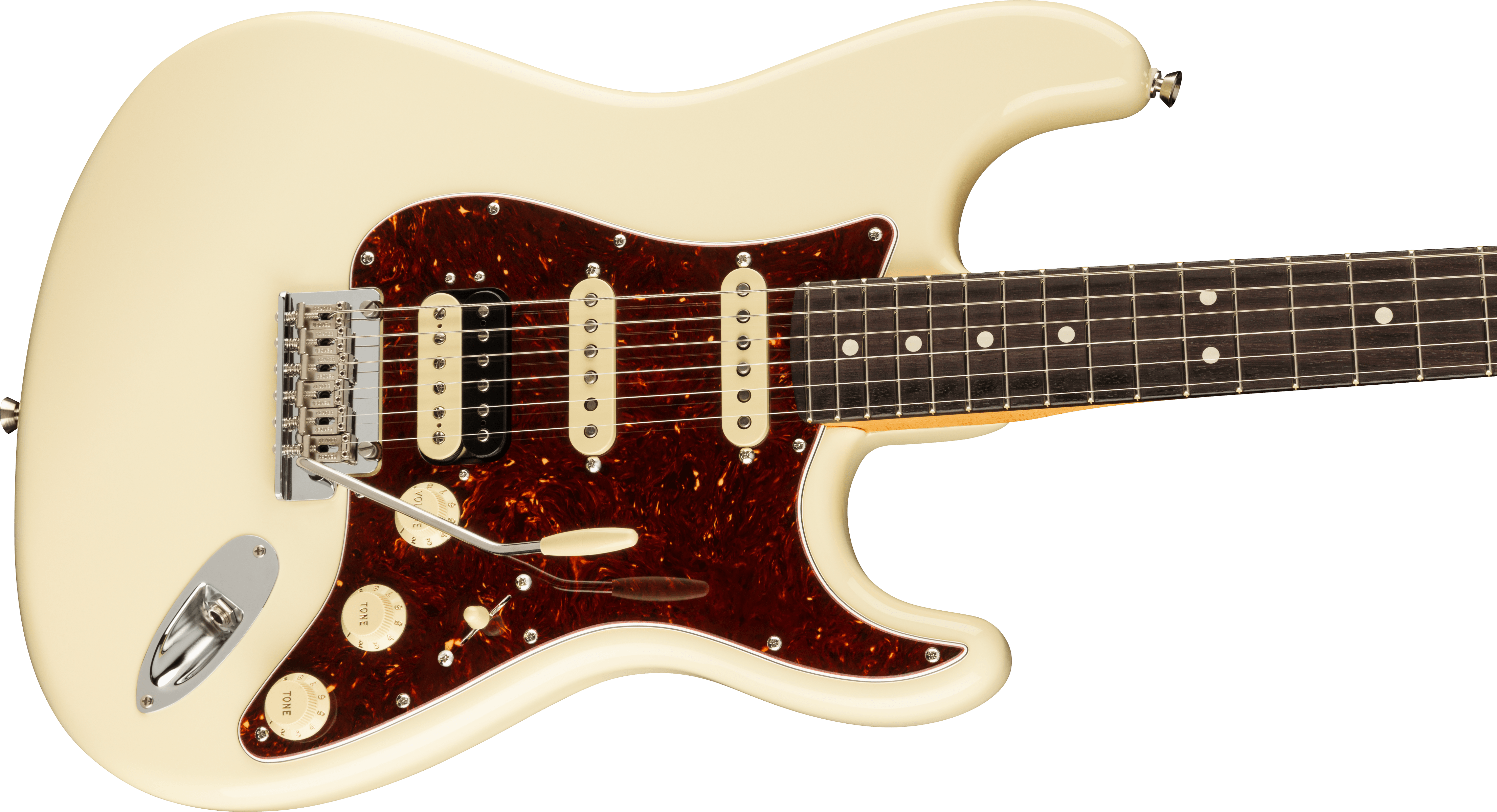 GUITARRA ELECTRICA FENDER AMERICAN PROFESIONAL II STRATOCASTER HSS COLOR OWT MOD0113910705 DIAPASON EN PALO DE ROSA