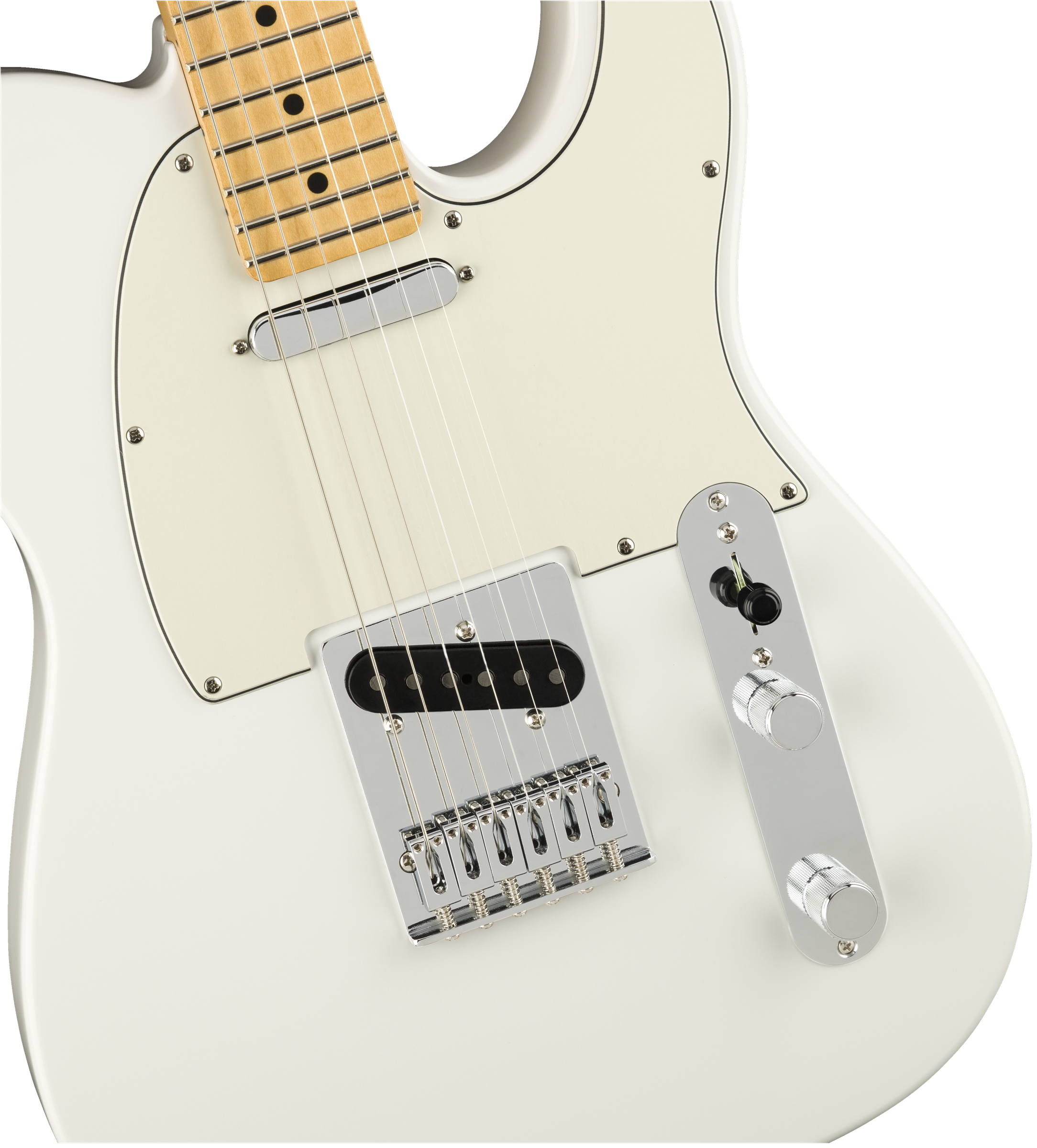 GUITARRA ELECTRICA FENDER MEXICO PLAYER TELECASTER BLANCA MOD0145212515 DIAPASON EN MAPLE
