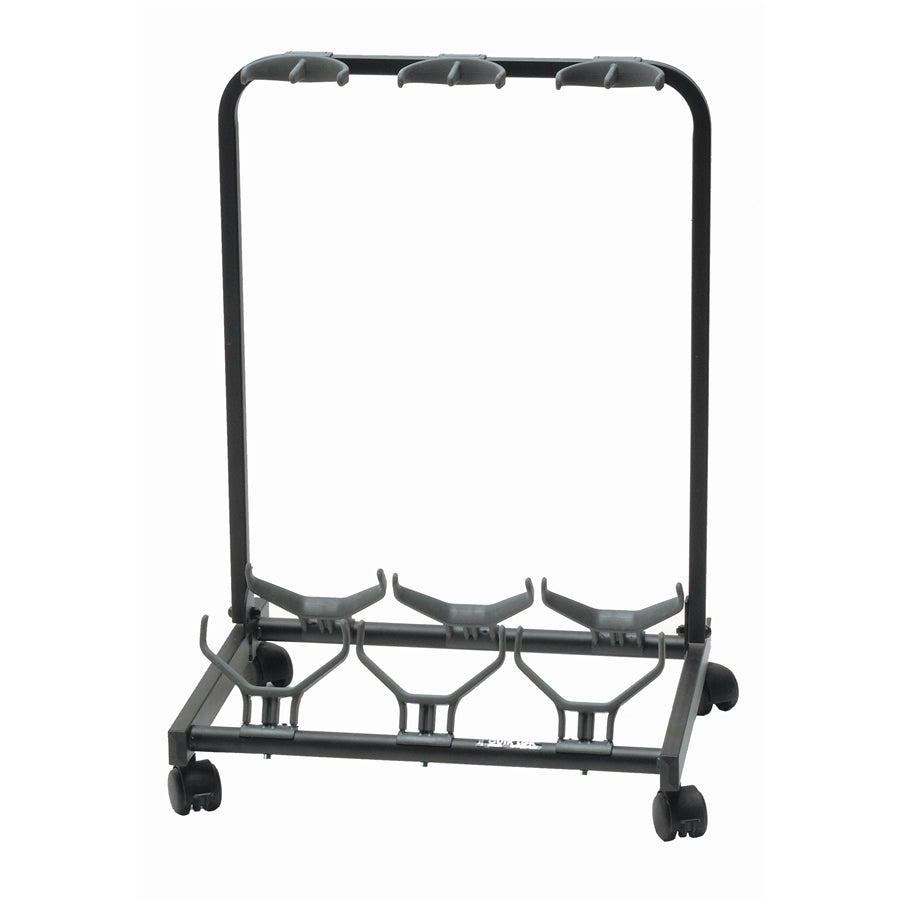STAND GUITARRA QUIKLOK GS430 3 ESPACIOS CON RUEDA