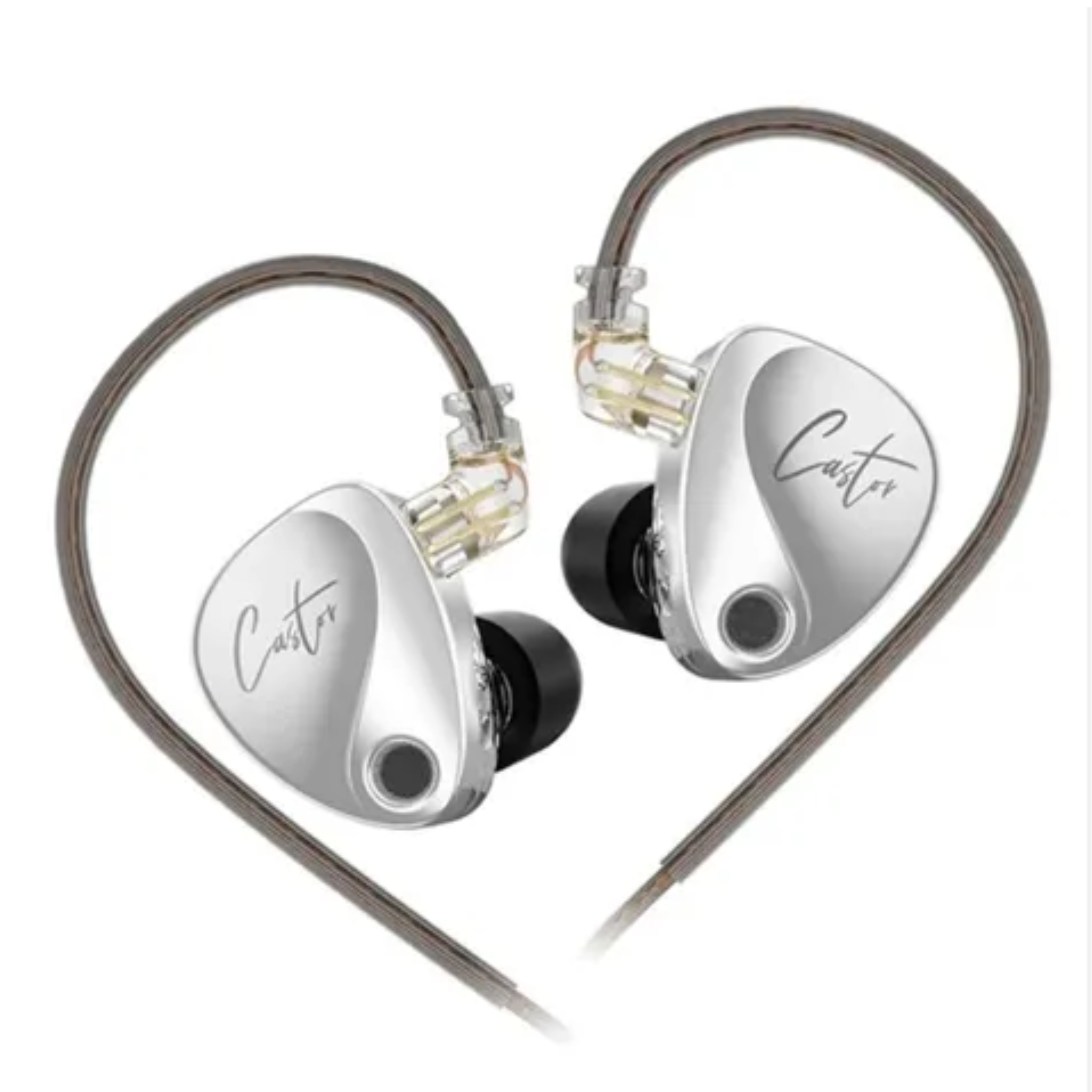 AURICULAR KZ CASTOR BASS PLATEADO SIN MICROFONO