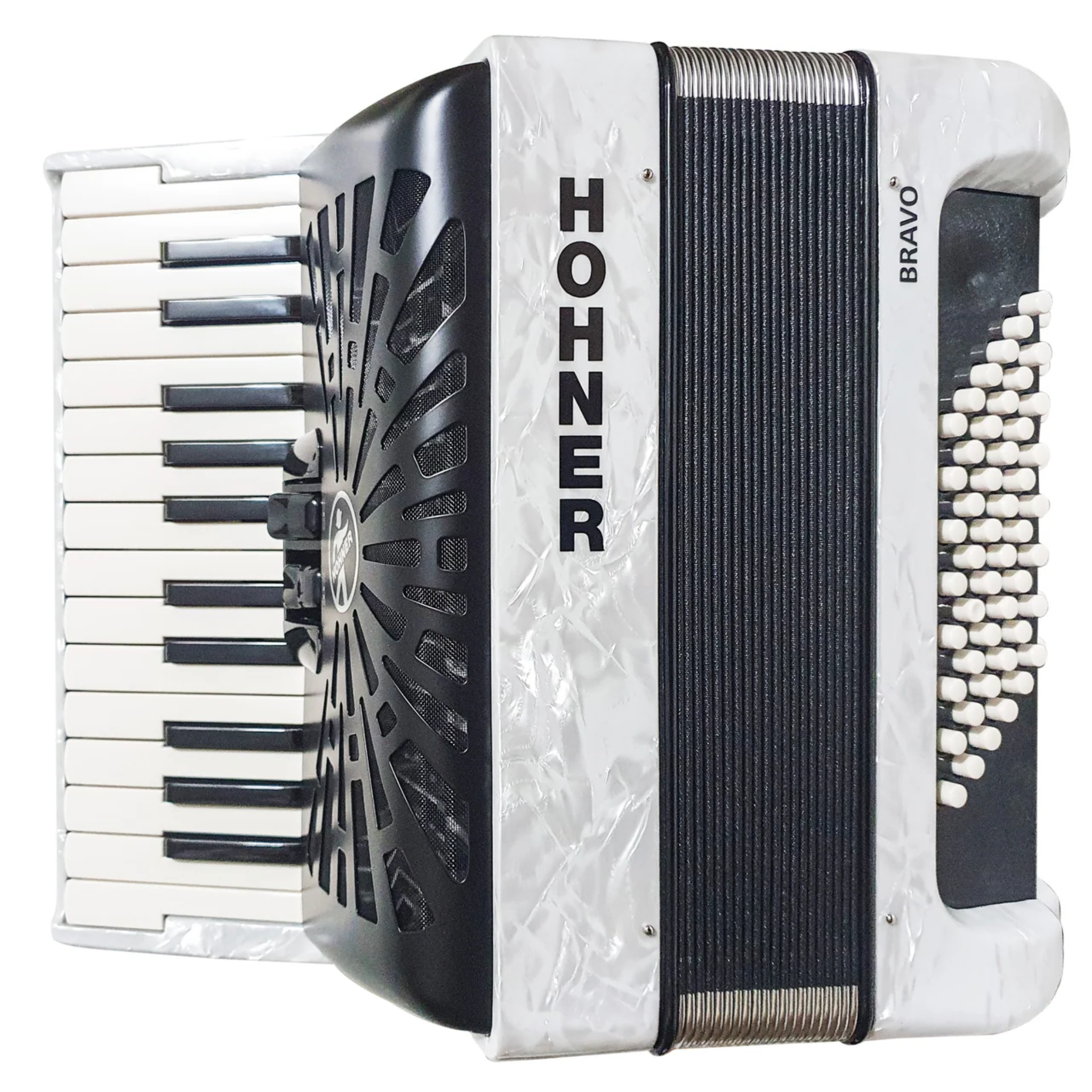 ACORDEON HOHNER BRAVO II BLANCO 48 BAJOS