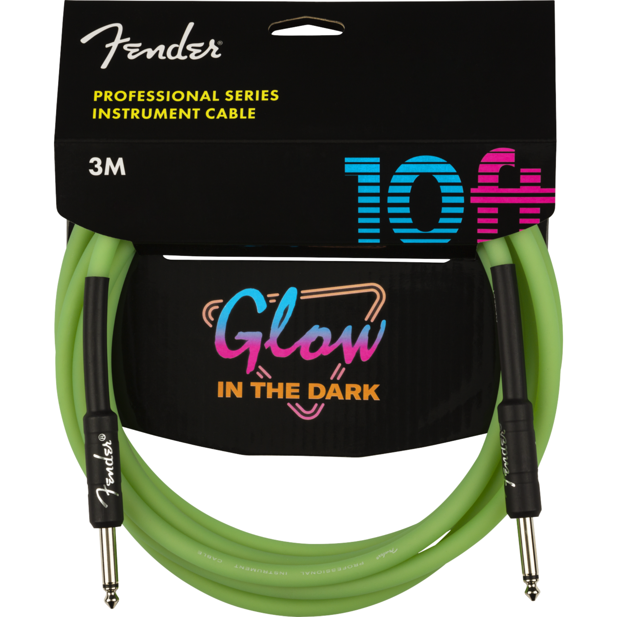 CABLE LINEA FENDER GLOW PROFESIONAL 3 MTS VERDE MOD0990810119