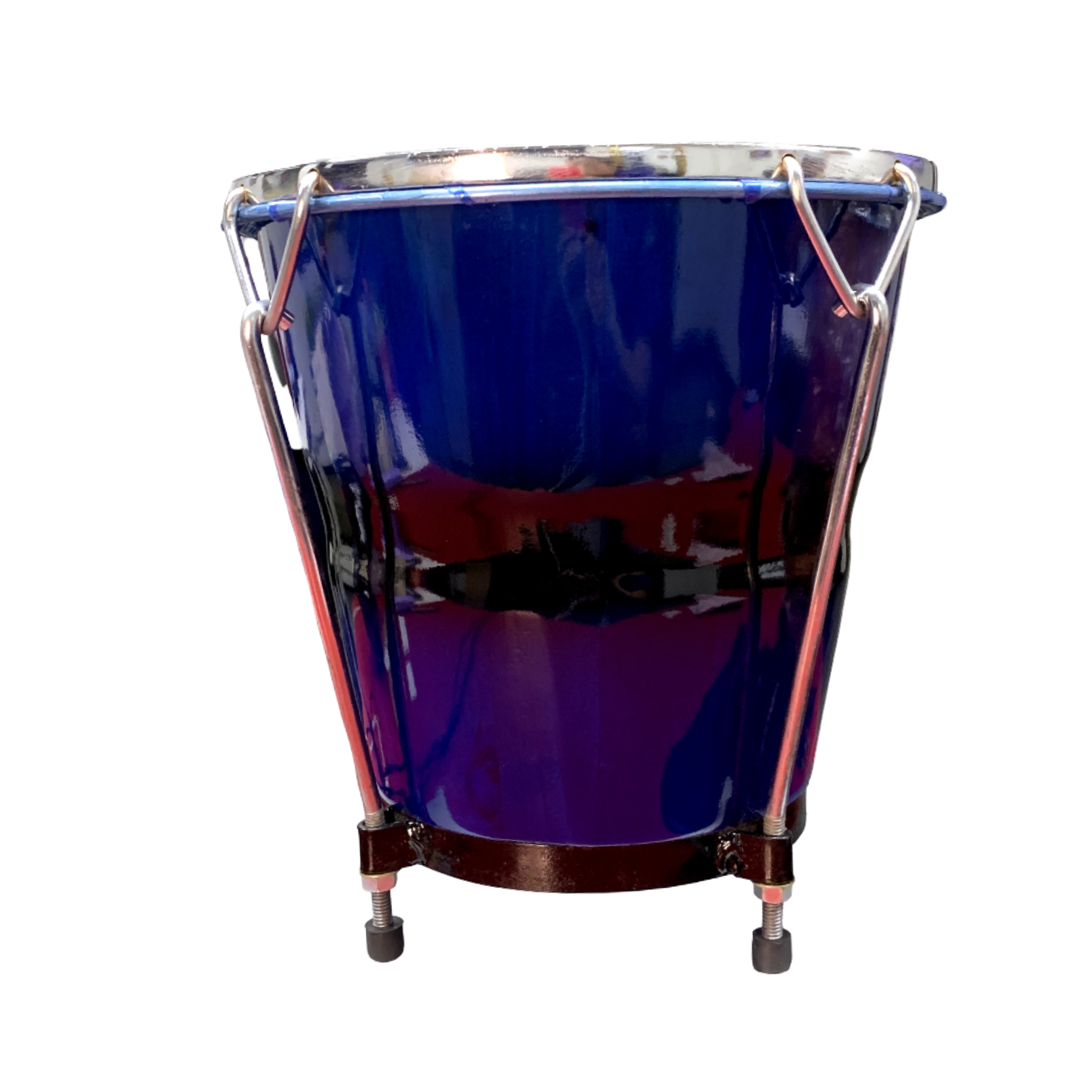 CAJA VALLENATA MICHE EN MADERA AZUL CON NEGRO