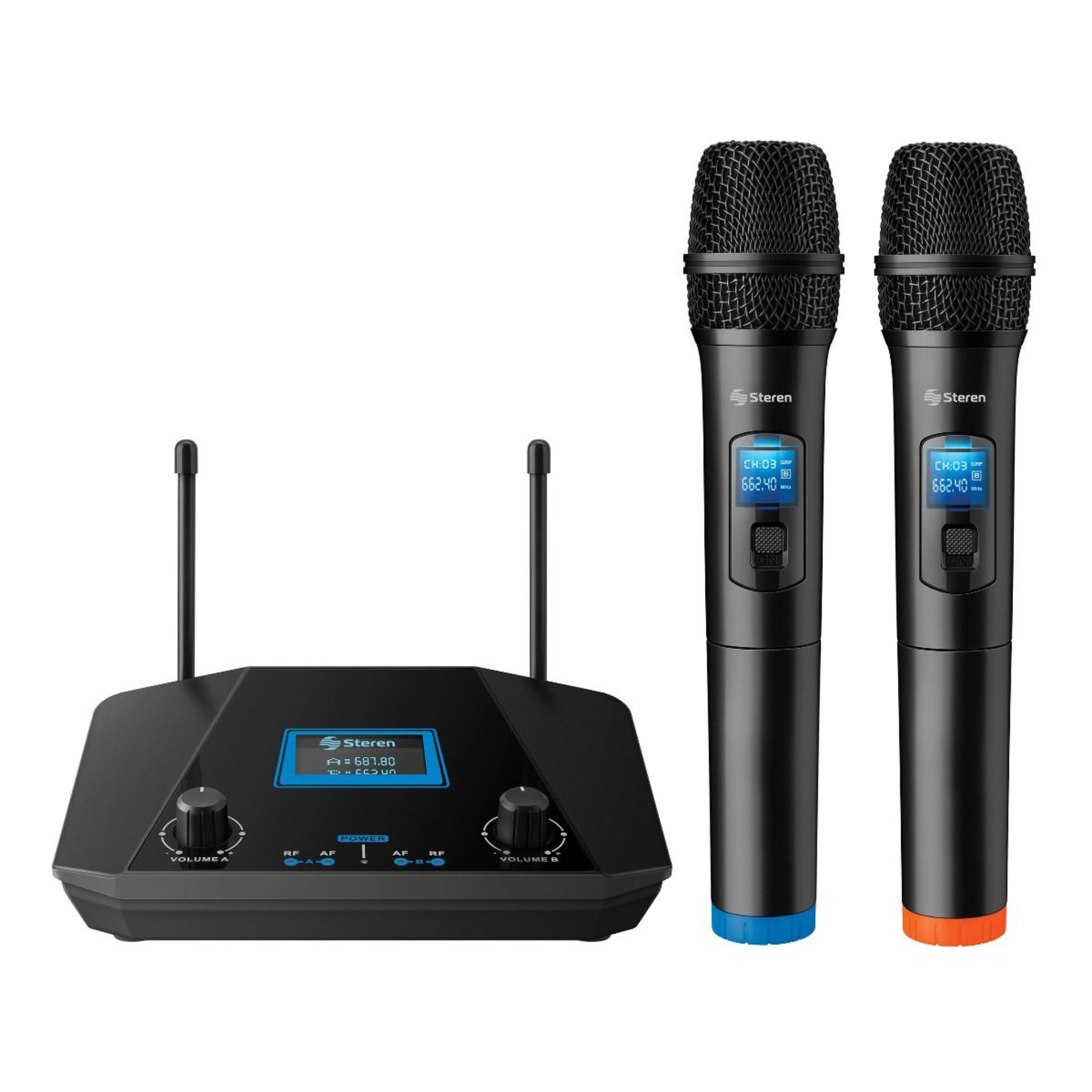 MICROFONO STEREN WR-809 UHF DOBLE INALAMBEICO DE MANO