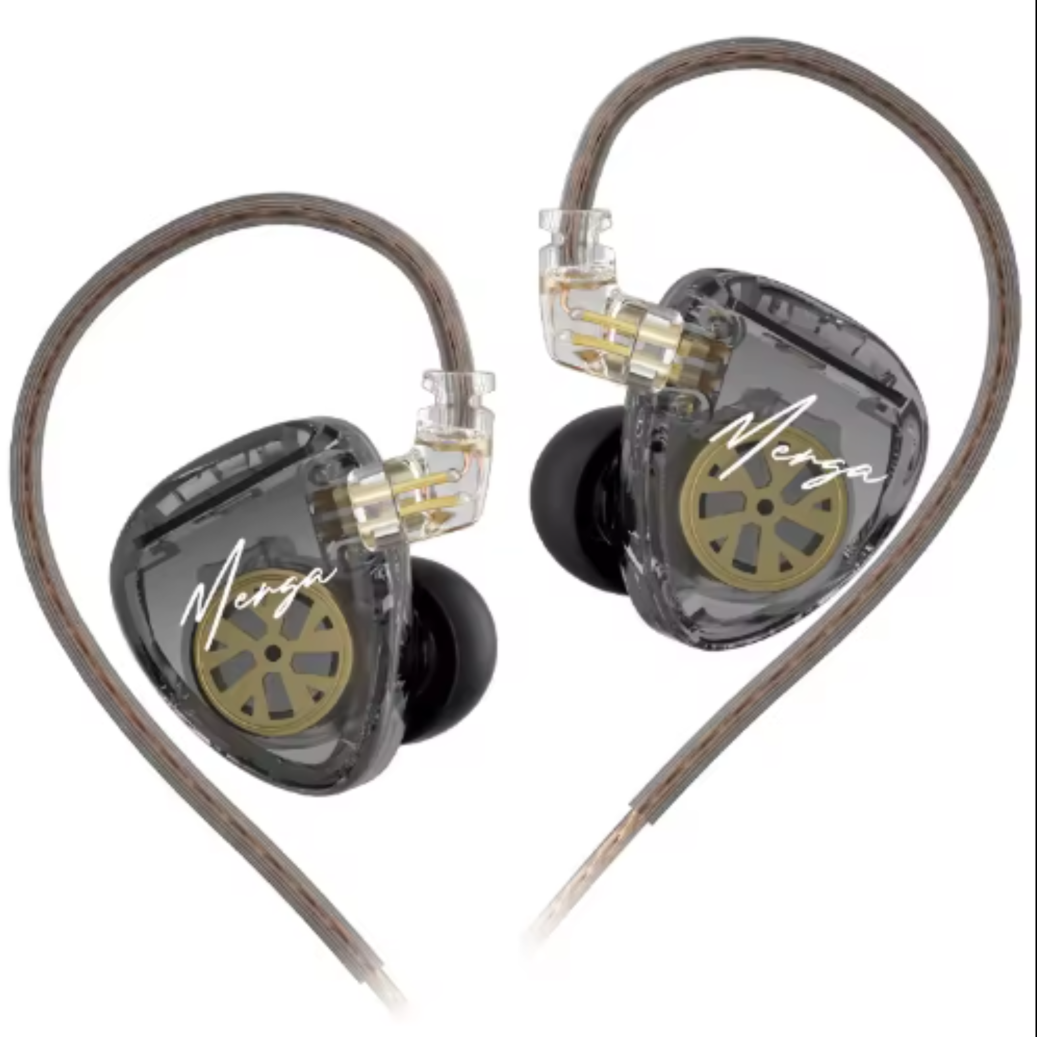 AURICULAR KZ MERGA NEGRO CABLE OFC COBRE SIN MICROFONO