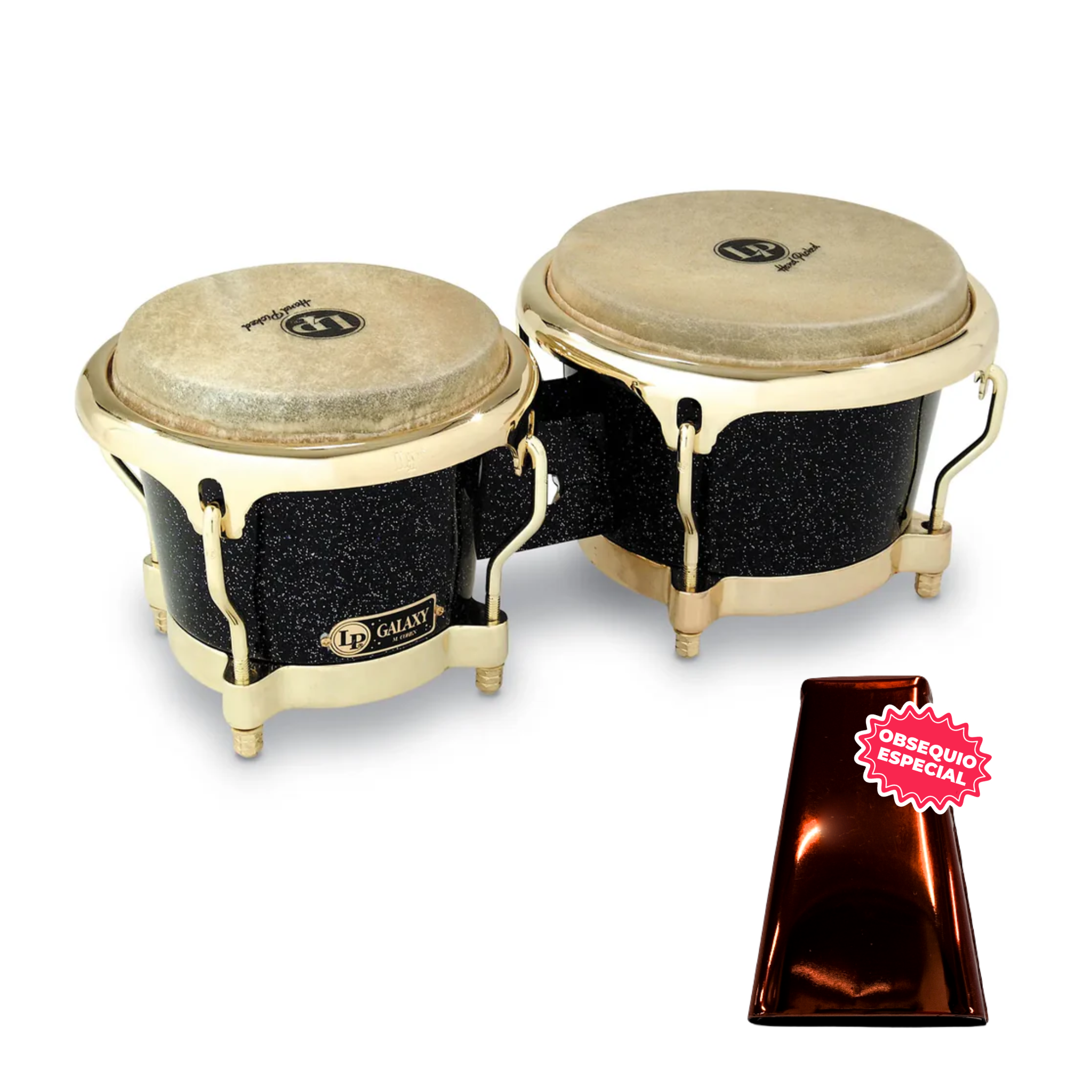 BONGO LP GALAXY NEGRO FG GD LP794X INCLUYE CAMPANA SALSERA GRANDE