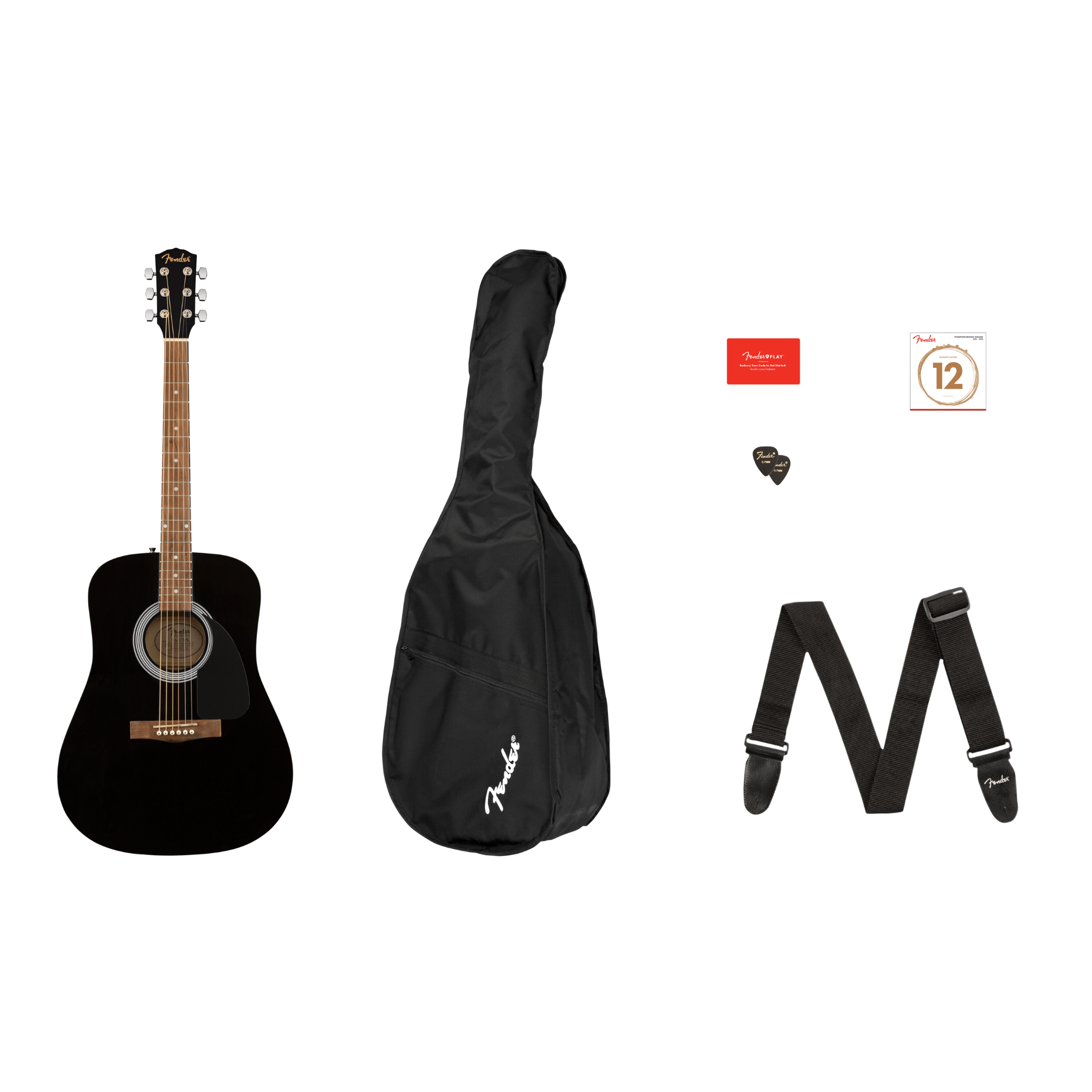 COMBO GUITARRA ACUSTICA FENDER FA115 NEGRO FOLK MOD0971210506