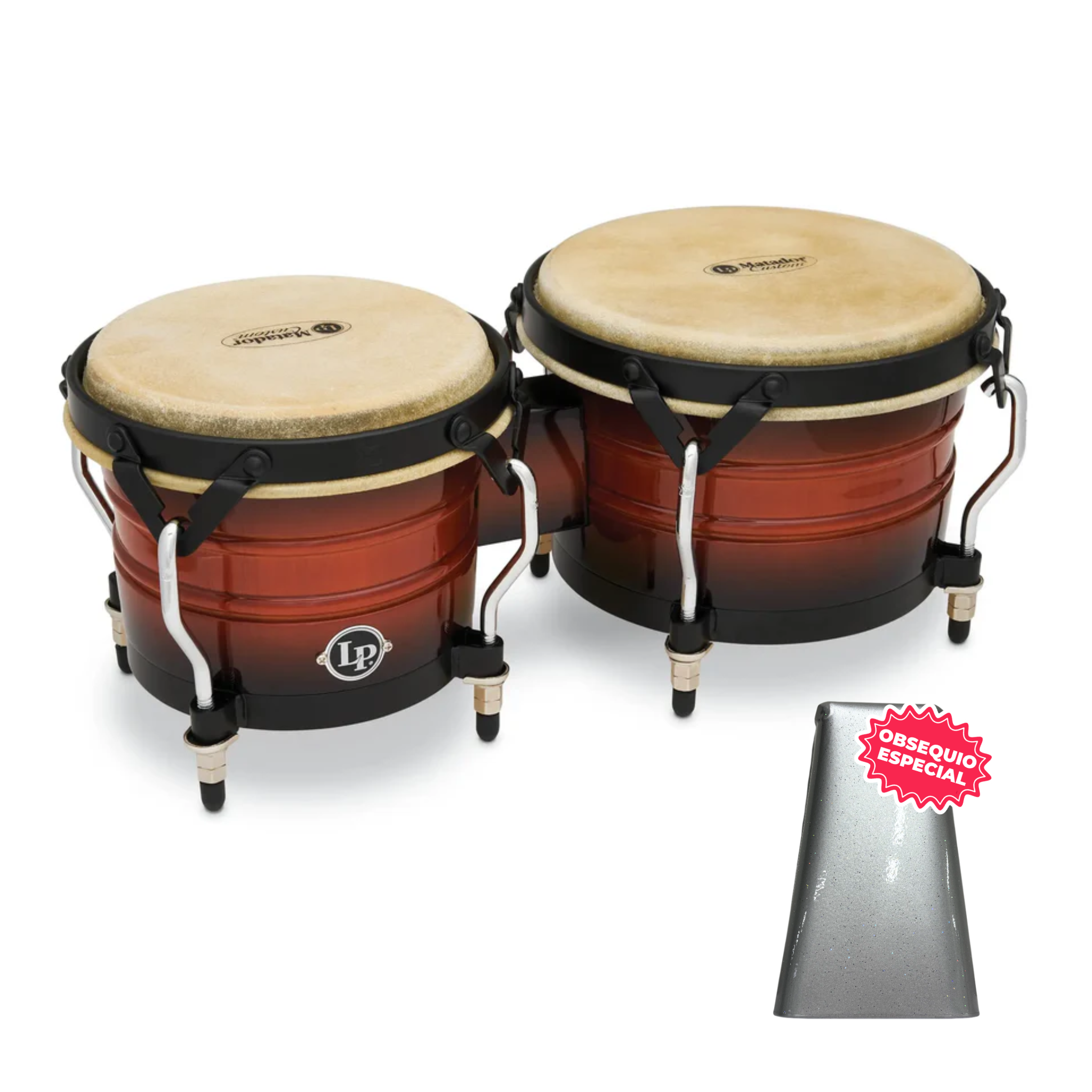 BONGO LP MATADOR ROJOCREMA M301-VSB INCLUYE CAMPANA SALSERA MEDIANA