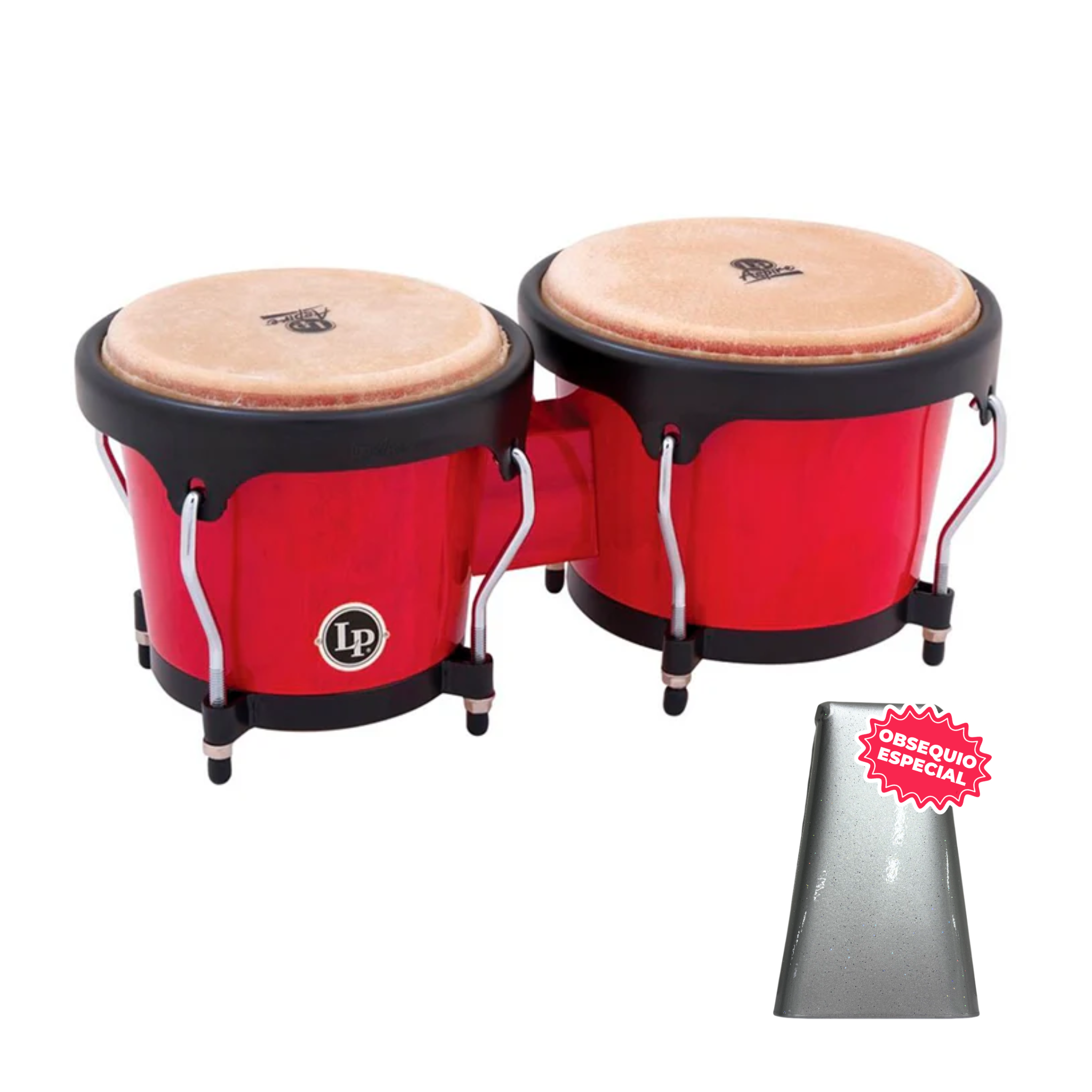 BONGO LP ASPIRE ROJO ARO SEMICOMFORT NEGRO LPA601-RW INCLUYE CAMPANA SALSERA MEDIANA