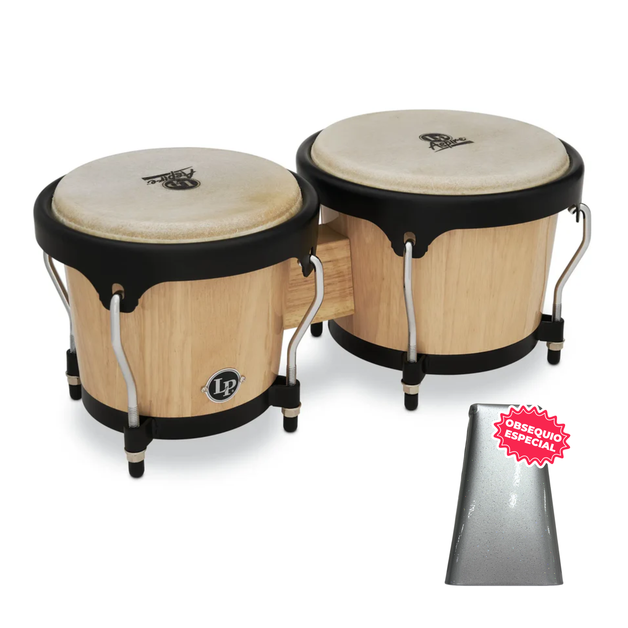 BONGO LP ASPIRE NATURAL ARO SEMICOMFORT NEGRO LPA601-AW INCLUYE CAMPANA SALSERA MEDIANA