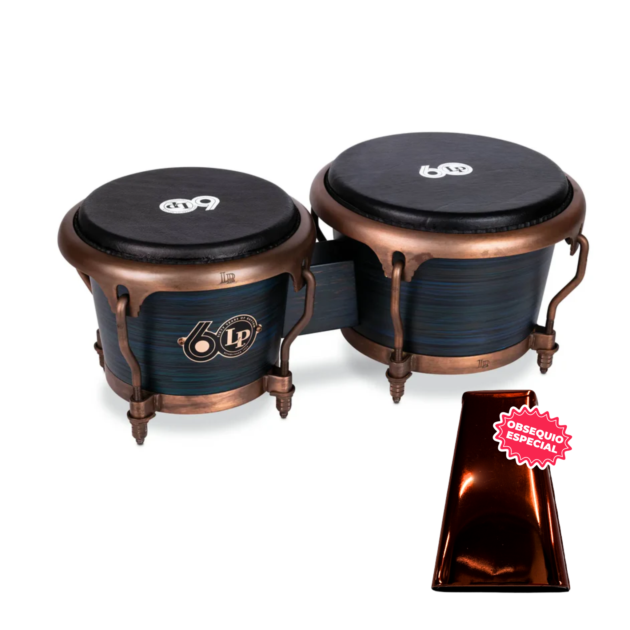 BONGO LP 60 ANIV CCII 7" 1/4-5/8 FG RUSTIC BRONCE LP200XF-60 INCLUYE CAMPANA SALSERA GRANDE