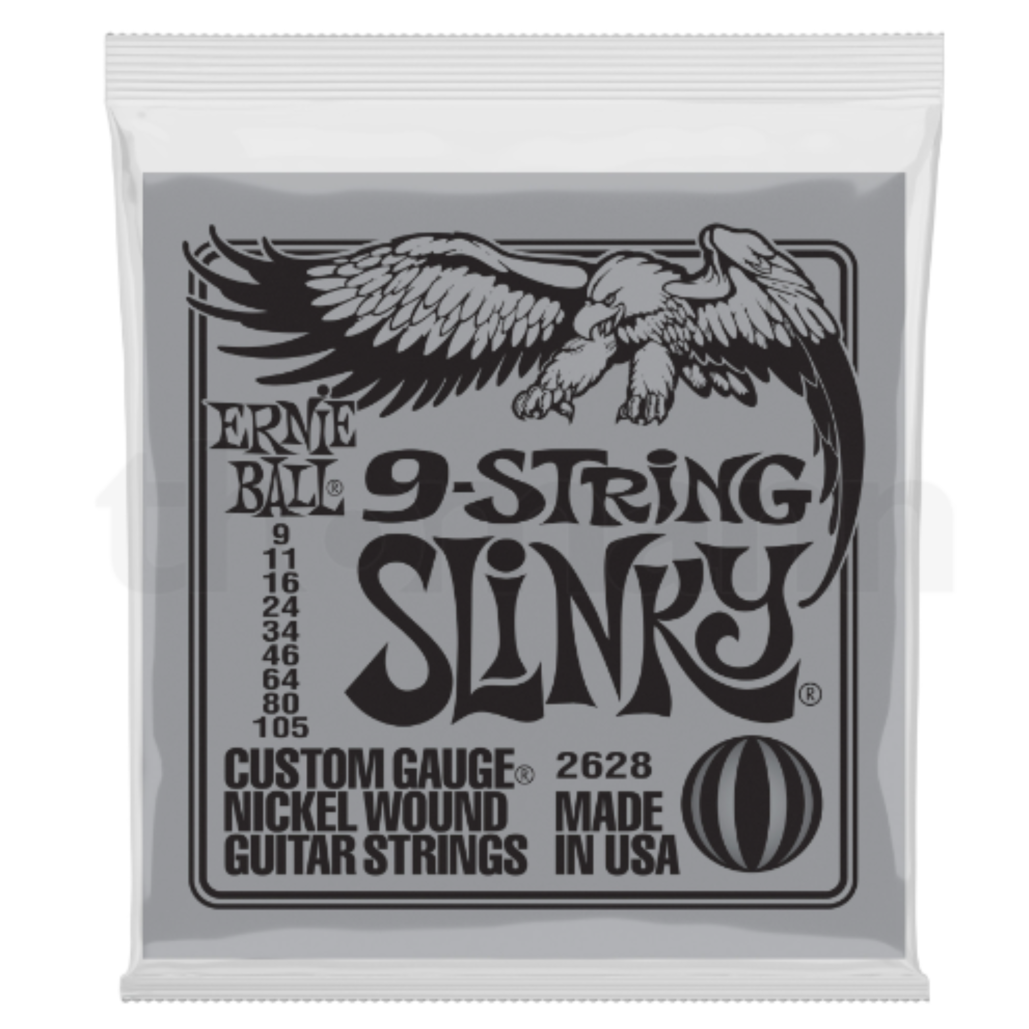 CUERDAS PARA GUITARRA ELECTRICA 9 CUERDAS ERNIE BALL 2628 SLIN NCKL