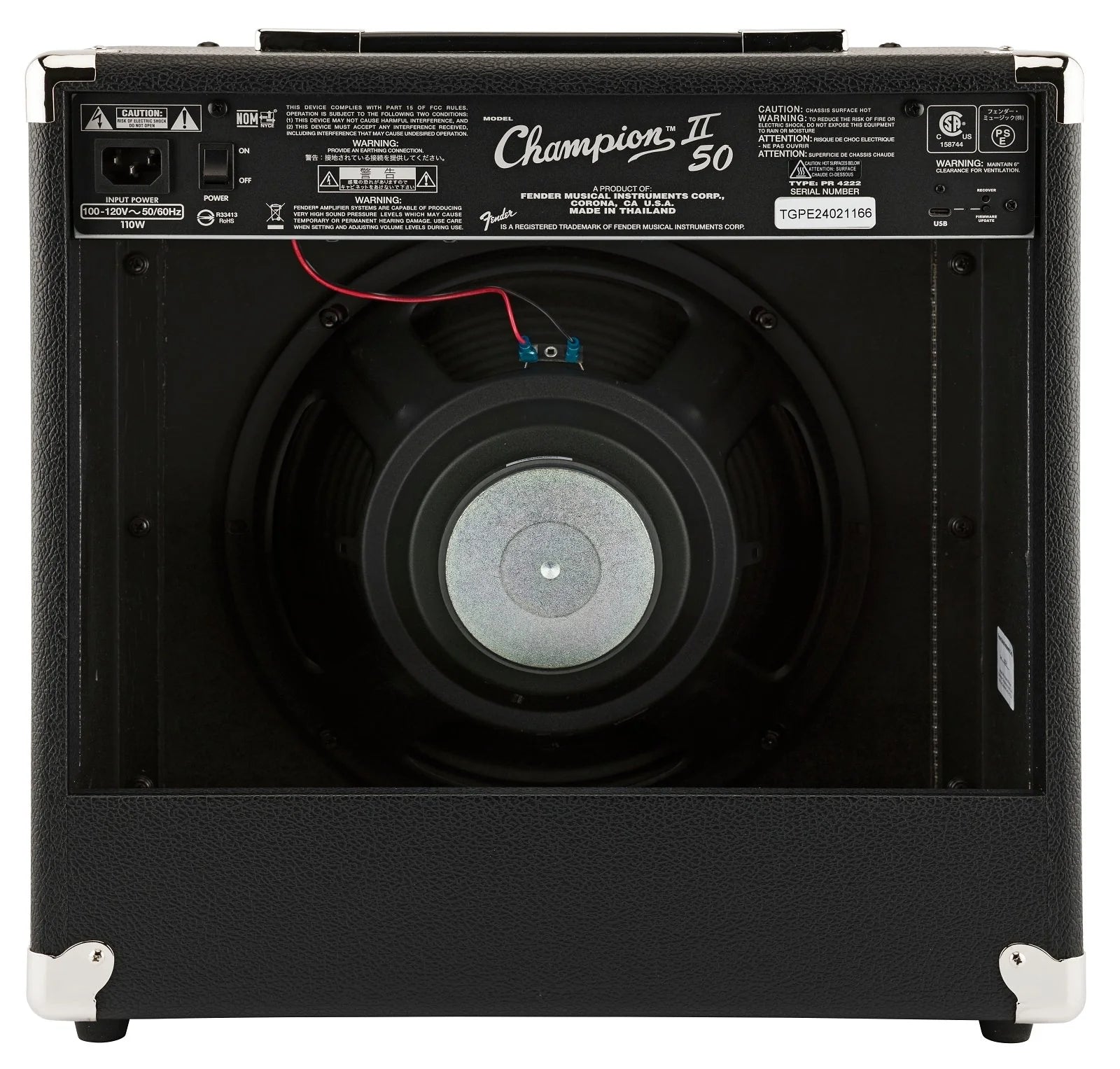 AMPLIFICADOR GUIT FENDER CHAMPION II 50 120V