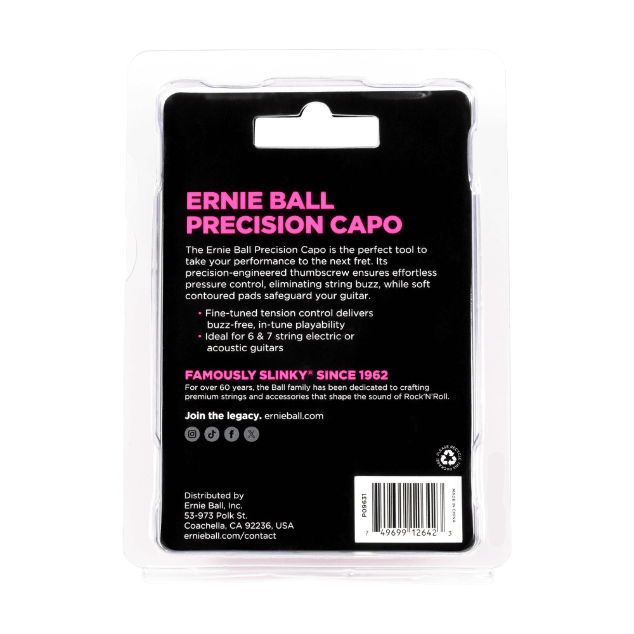 CAPODASTRO ERNIE BALL GUIT PRECISION NEGRO