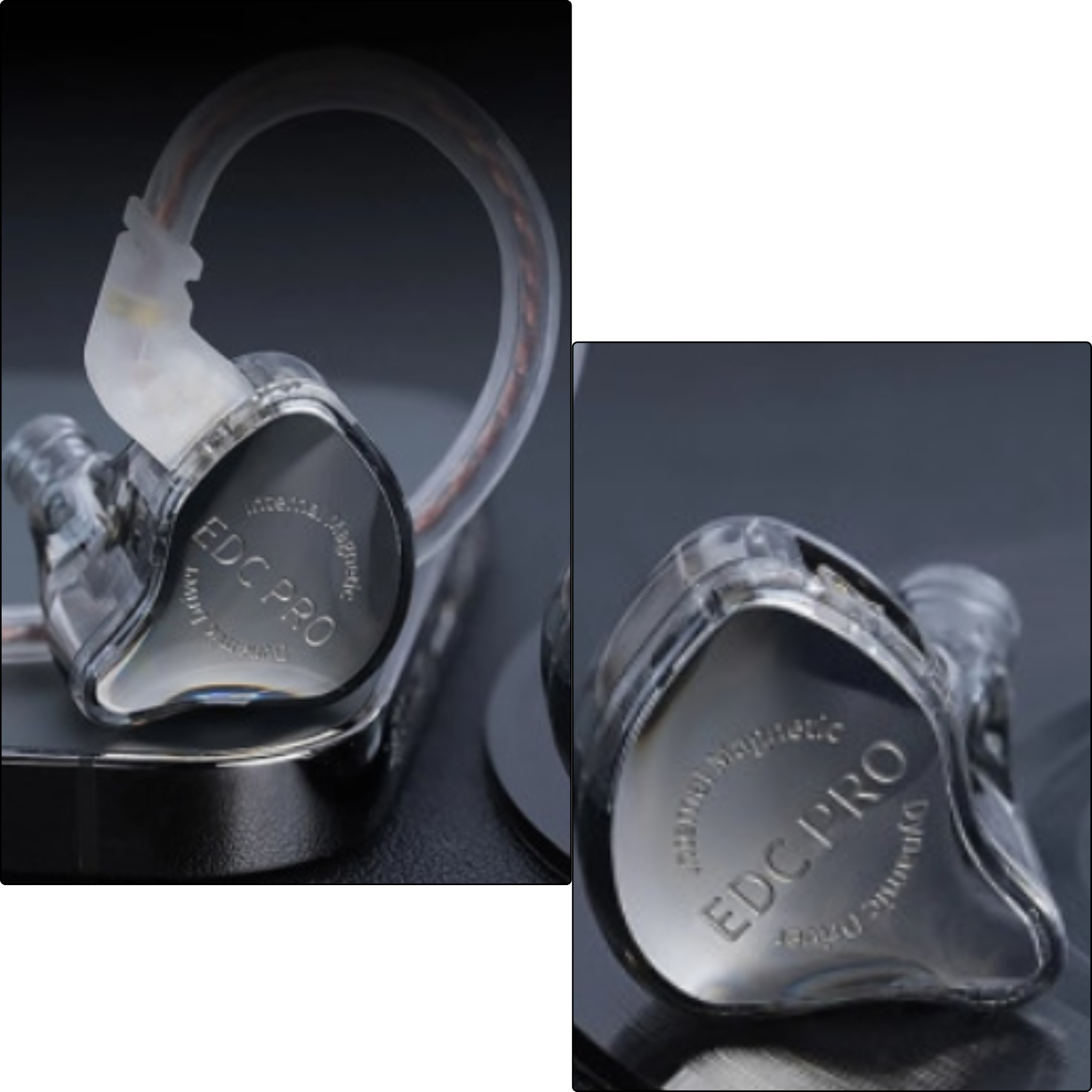 AURICULAR KZ EDC PRO GRIS CABLE OFC COBRE SIN MICROFONO