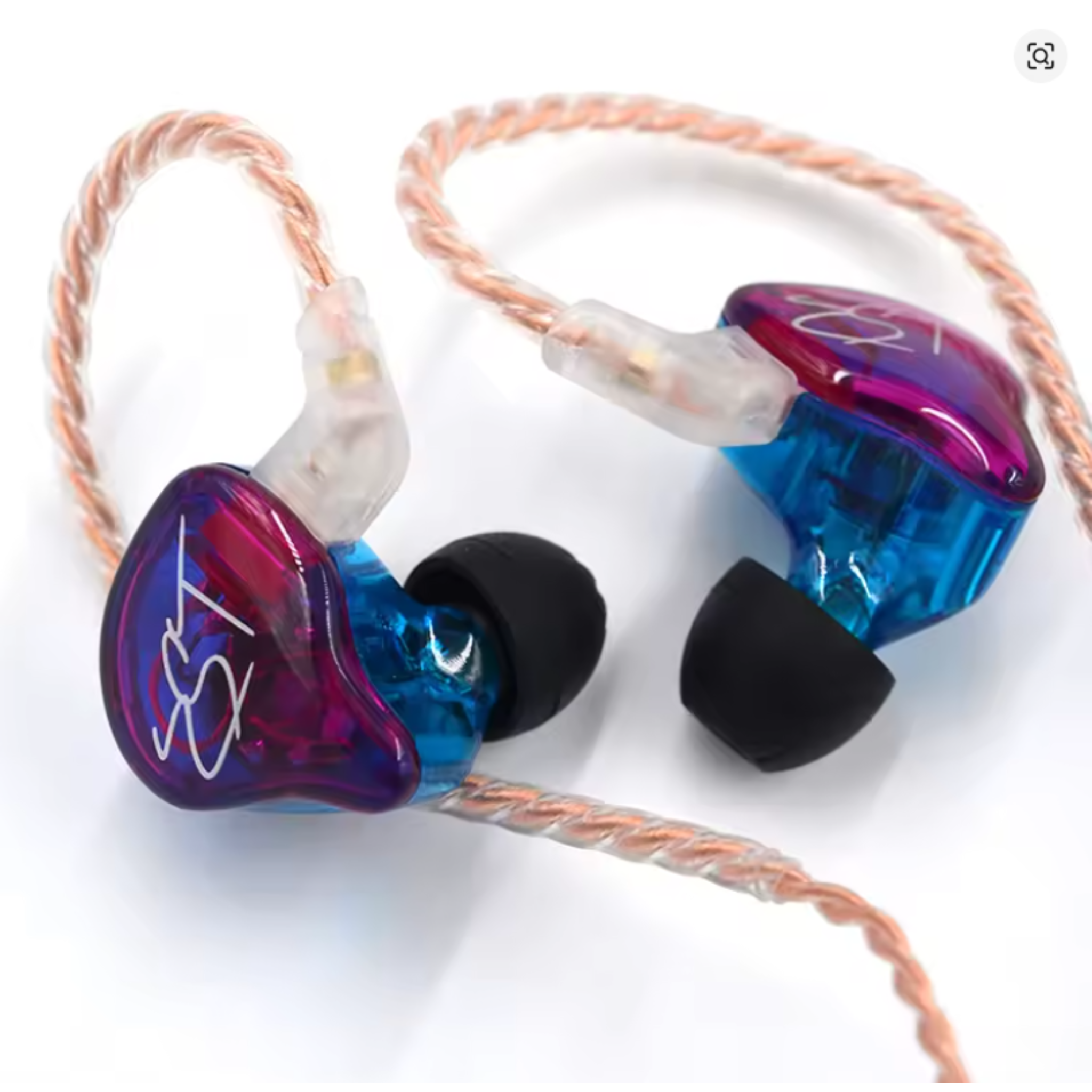 AURICULAR KZ ZST AZUL/PÚRPURA SIN MICROFONO