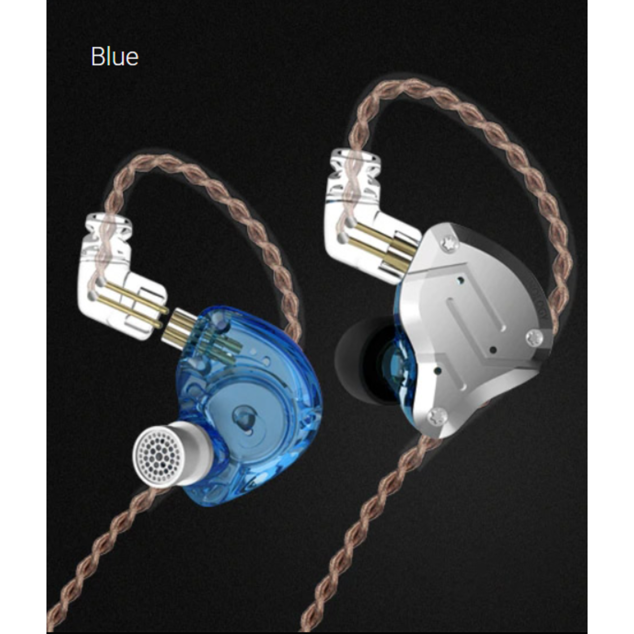 AURICULAR KZ ZS10 PRO AZUL/GRIS SIN MICROFONO