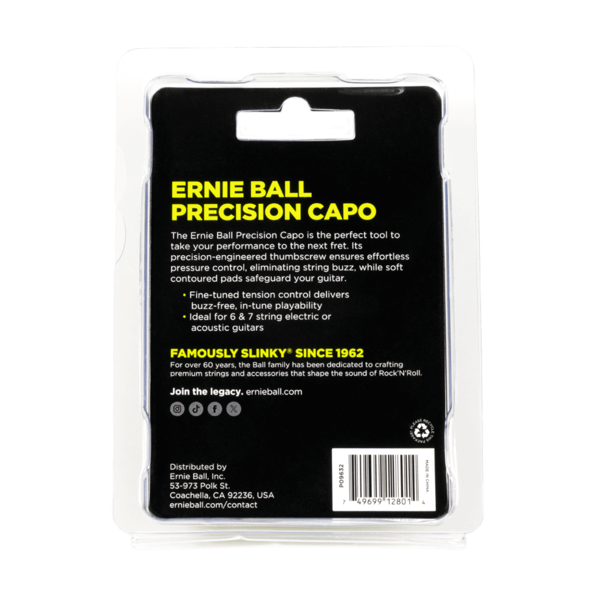 CAPODASTRO ERNIE BALL GUITARRA PRECISION BROCE