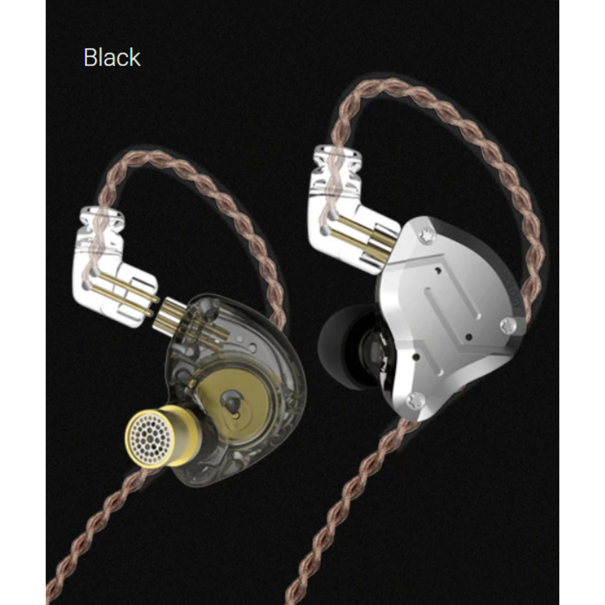 AURICULAR KZ ZS10 PRO NEGRO/GRIS SIN MICROFONO