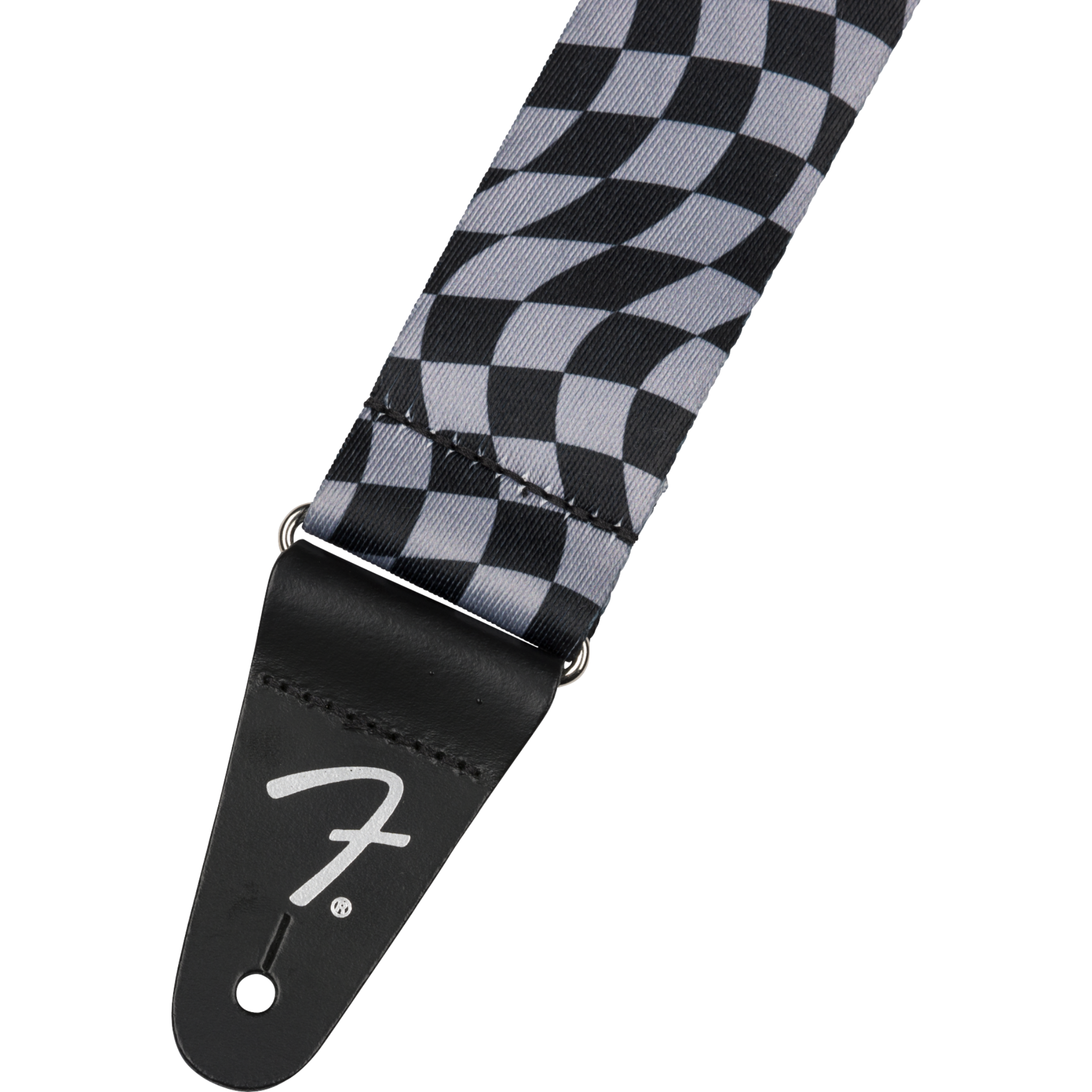 CORREA FENDER CUADROS ONDULADOS GRIS