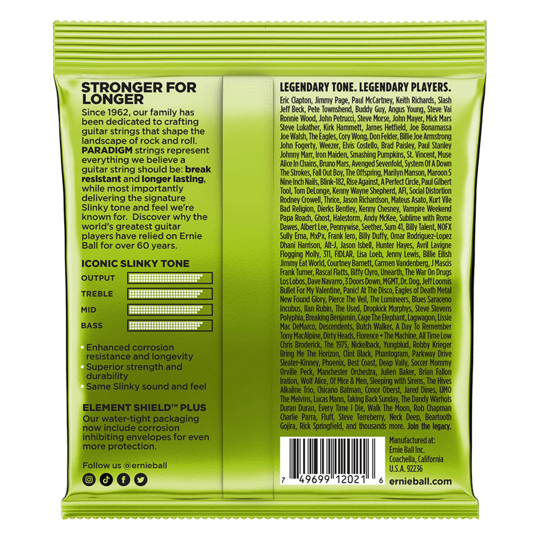 CUERDAS PARA GUITARRA ELECTRICA ERNIE BALL 2021 SLINKY