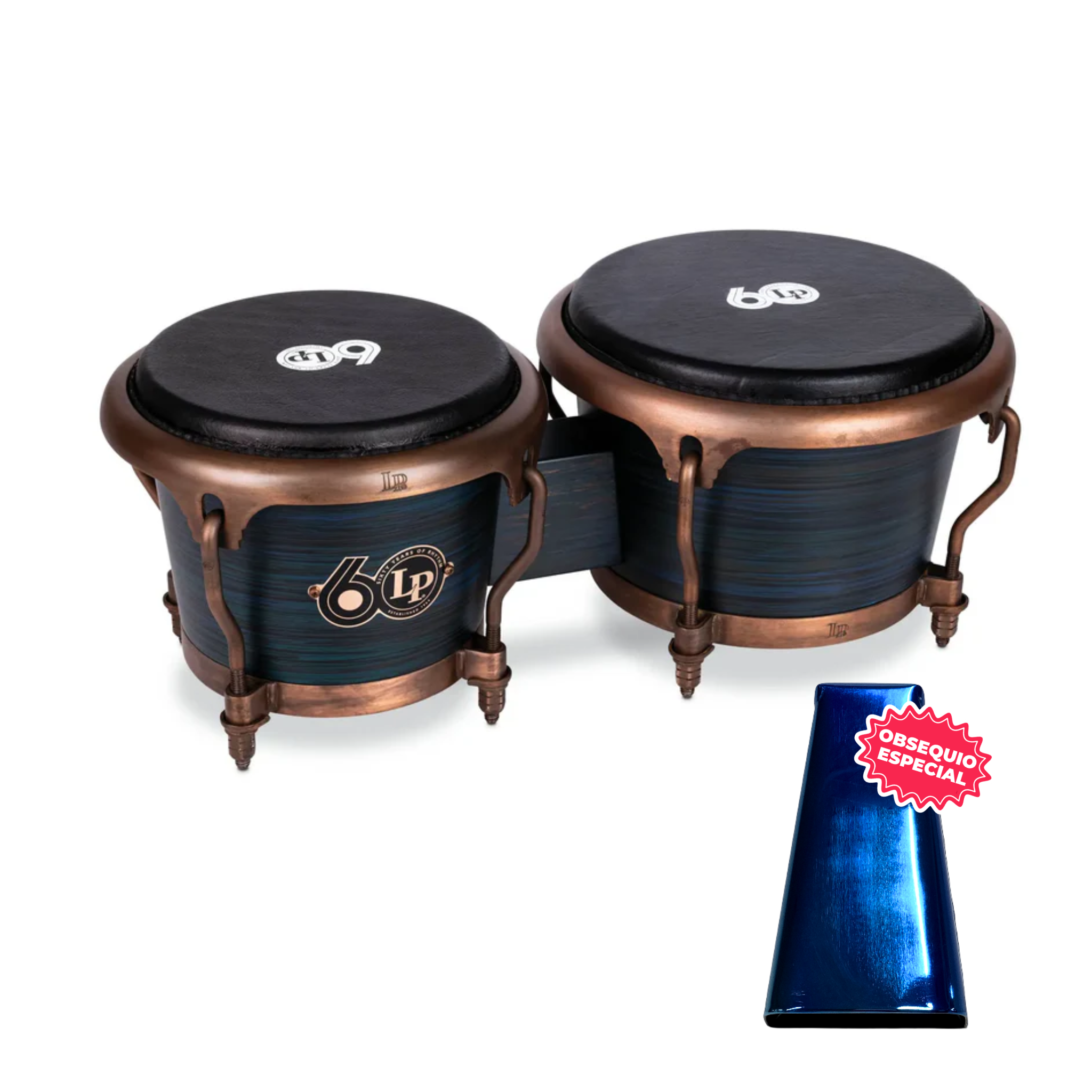 BONGO LP 60 ANIV CCII 7" 1/4-5/8 FG RUSTIC BRONCE LP200XF-60 INCLUYE CAMPANA SALSERA GRANDE