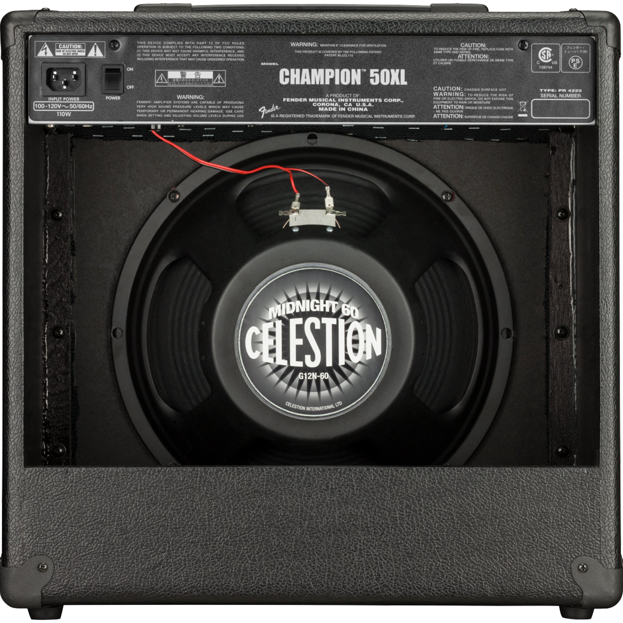 AMPLIFICADOR GUIT FENDER CHAMPION 50XL NEGRO MOD2330500000