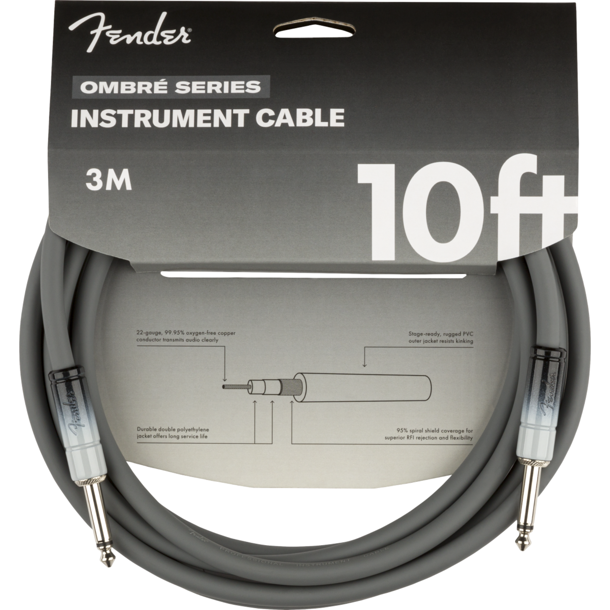 CABLE LINEA FENDER OMBRE 3MT GRIS