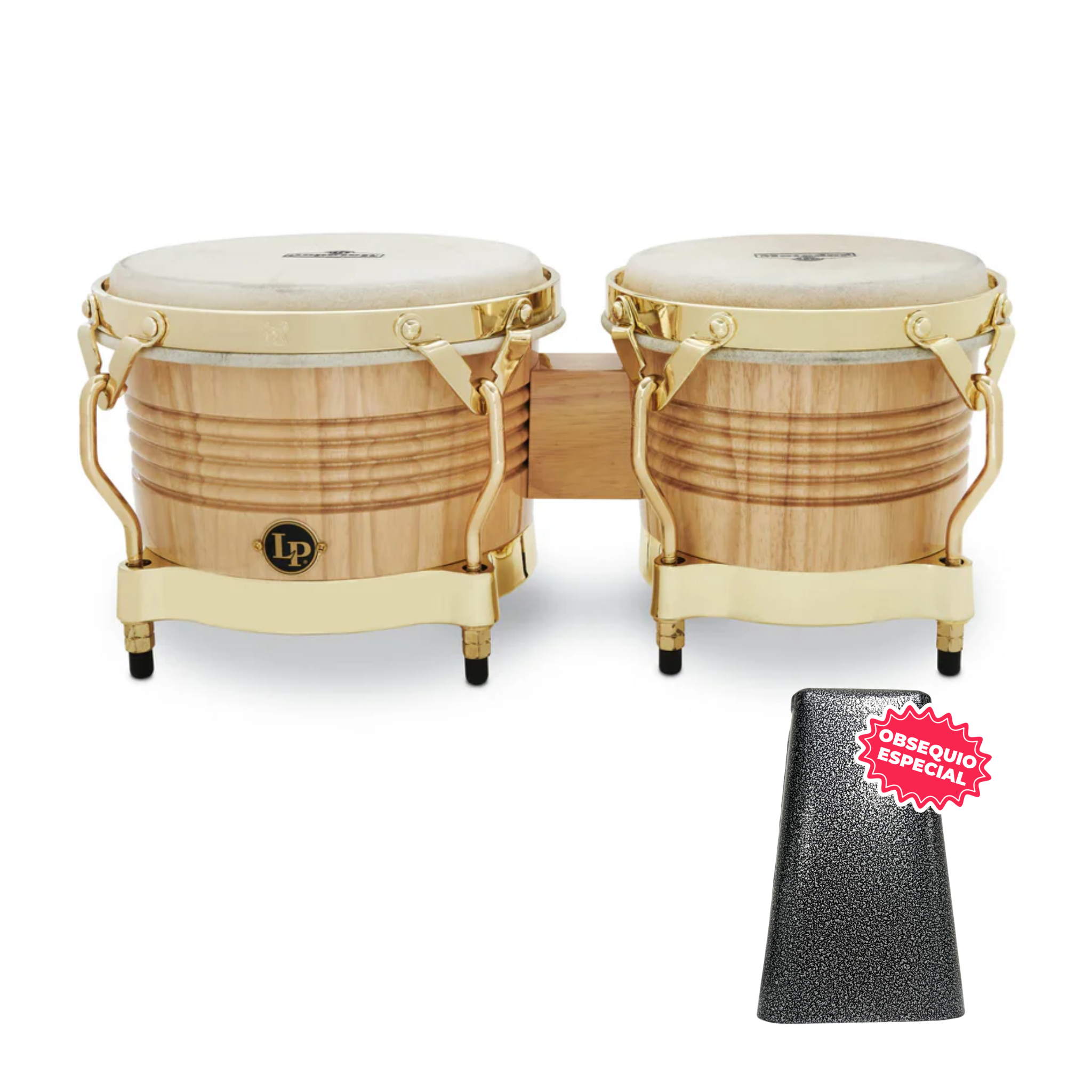 BONGOE LP MATADOR NATURAL LPM201-AW INCLUYE CAMPANA SALSERA GRANDE