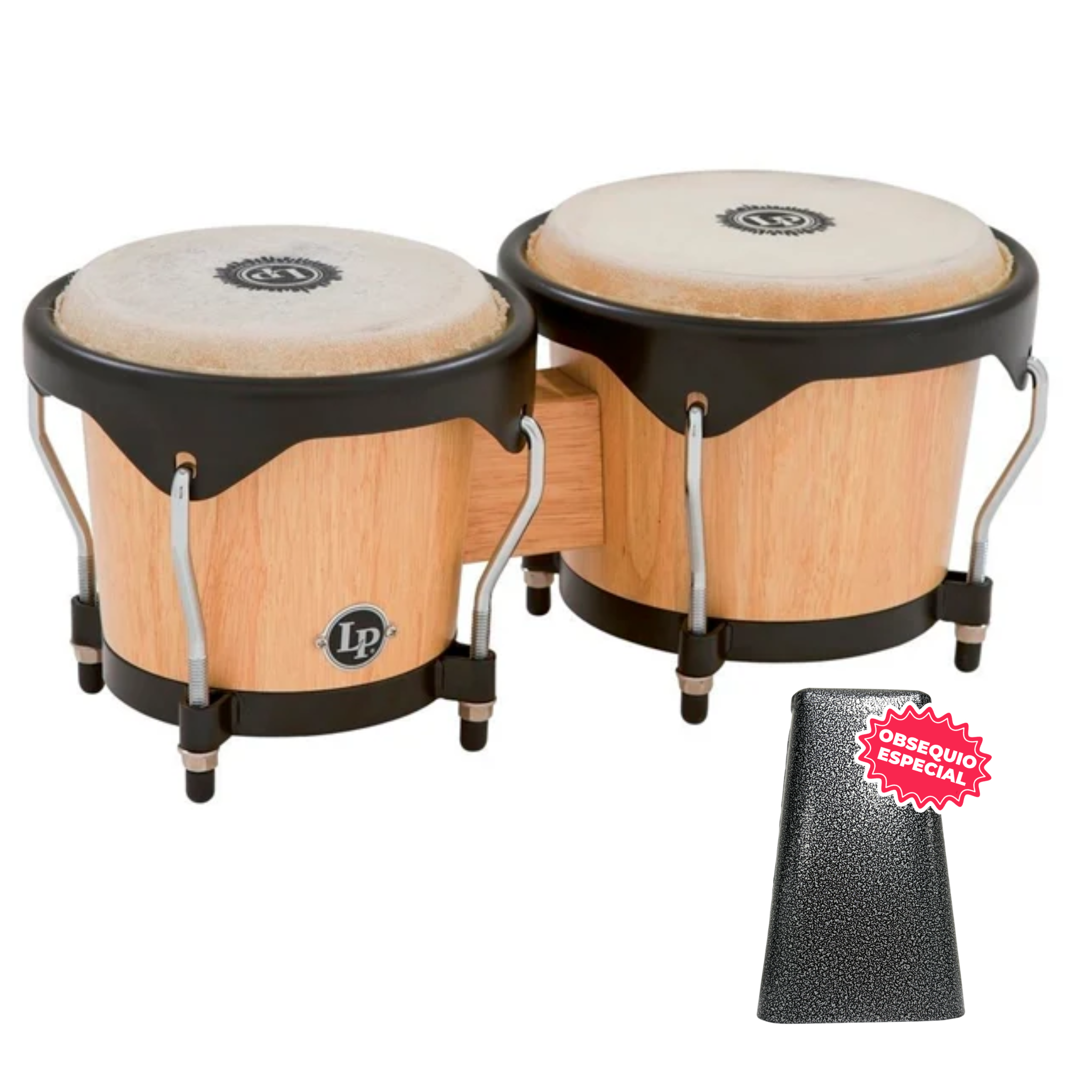 BONGO LP CITY SERIES NATURAL ARO SEMI CONFORT NEGRO LP601NY-AW INCLUYE CAMPANA SALSERA MEDIANA